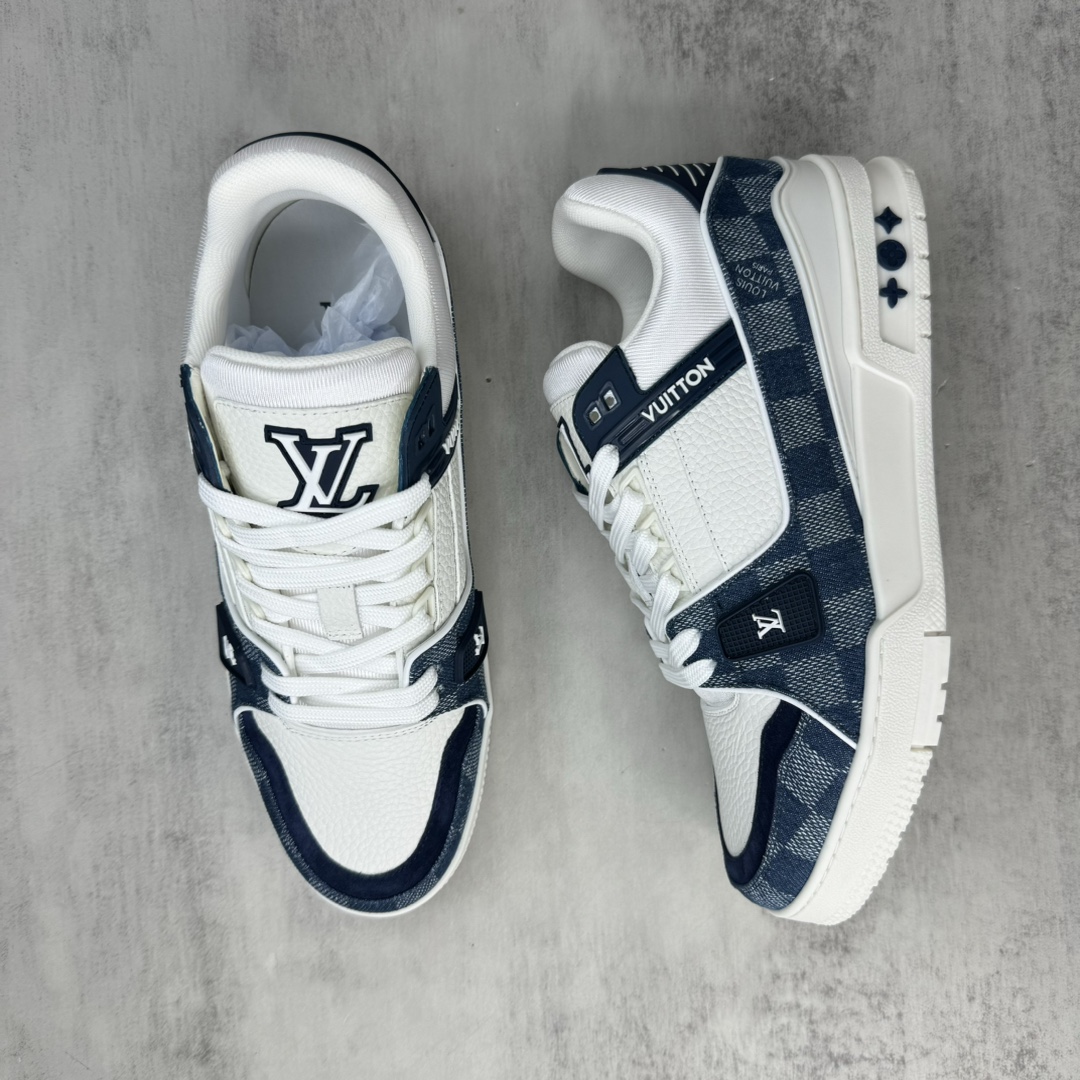 Louis Vuitton 新款上架 正确版 2024 Louis*Vuitto* LV Trainer 最新款 大底和面料私模 绝对下血本费心思的一款鞋子 自Vifgil到来之后而设计的这一系列 每一季度都深受众多粉丝的青睐 TPU 大底 包装
