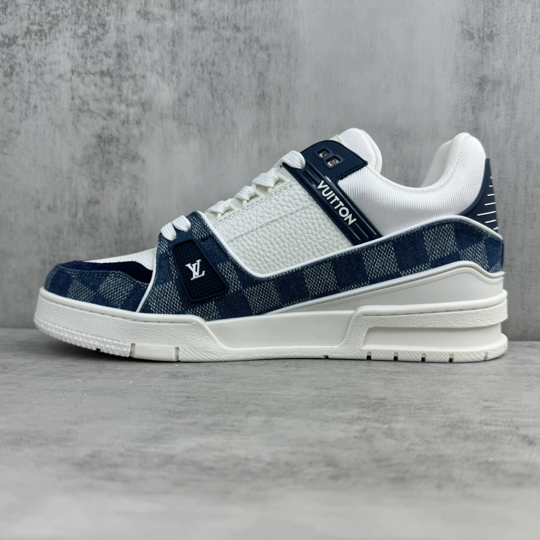 Louis Vuitton 新款上架 正确版 2024 Louis*Vuitto* LV Trainer 最新款 大底和面料私模 绝对下血本费心思的一款鞋子 自Vifgil到来之后而设计的这一系列 每一季度都深受众多粉丝的青睐 TPU 大底 包装