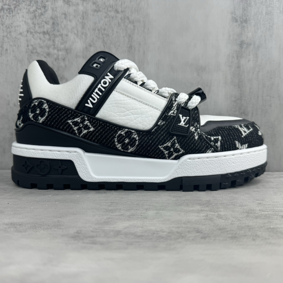Louis Vuitton 新款上架 正确版 Louis*Vuitton* 24SS走秀款 胖丁Trainer 面包鞋 滑板鞋 休闲 运动鞋 DIY串珠Loui* vuitto* 2024年男装春夏走秀款