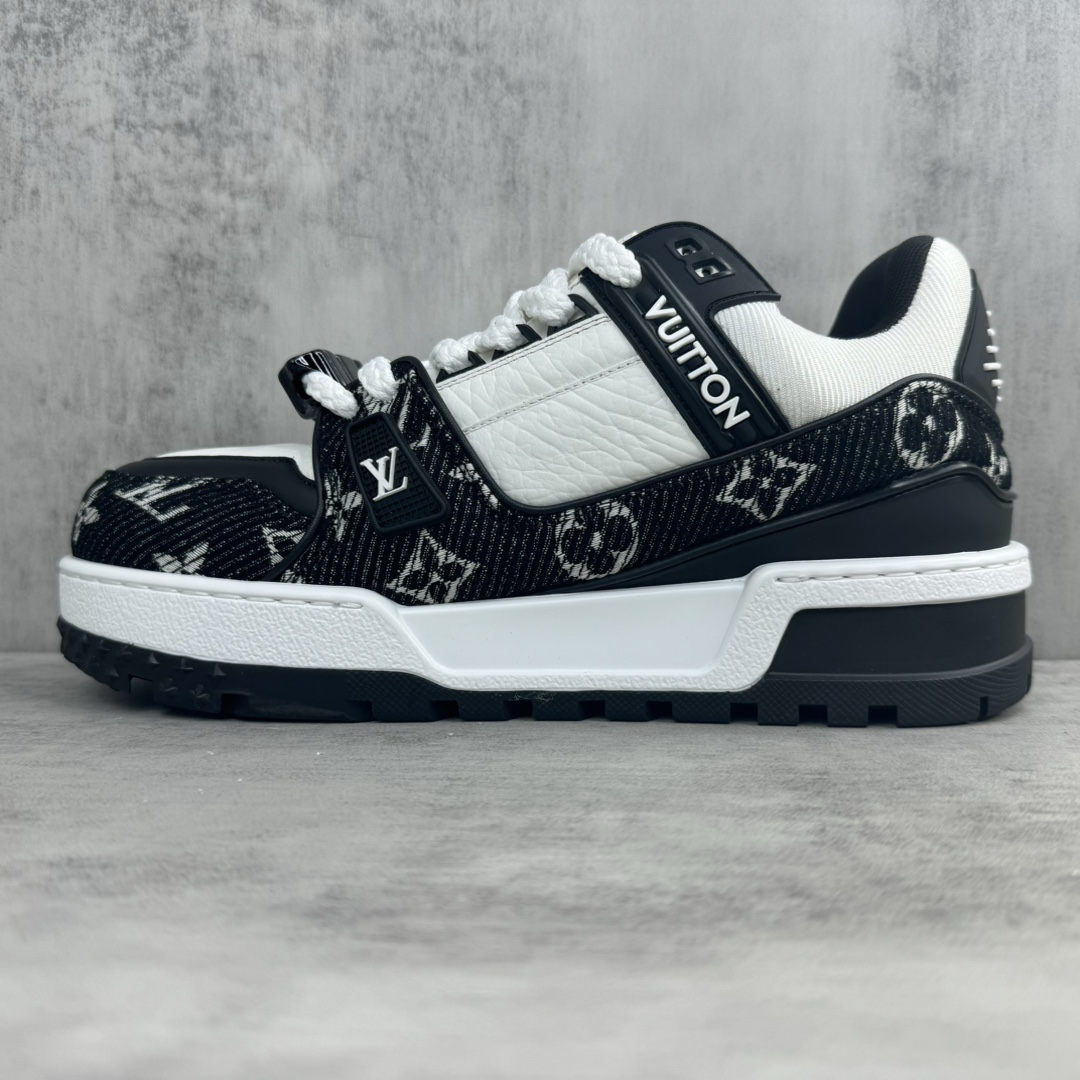 Louis Vuitton 新款上架 正确版 Louis*Vuitton* 24SS走秀款 胖丁Trainer 面包鞋 滑板鞋 休闲 运动鞋 DIY串珠Loui* vuitto* 2024年男装春夏走秀款