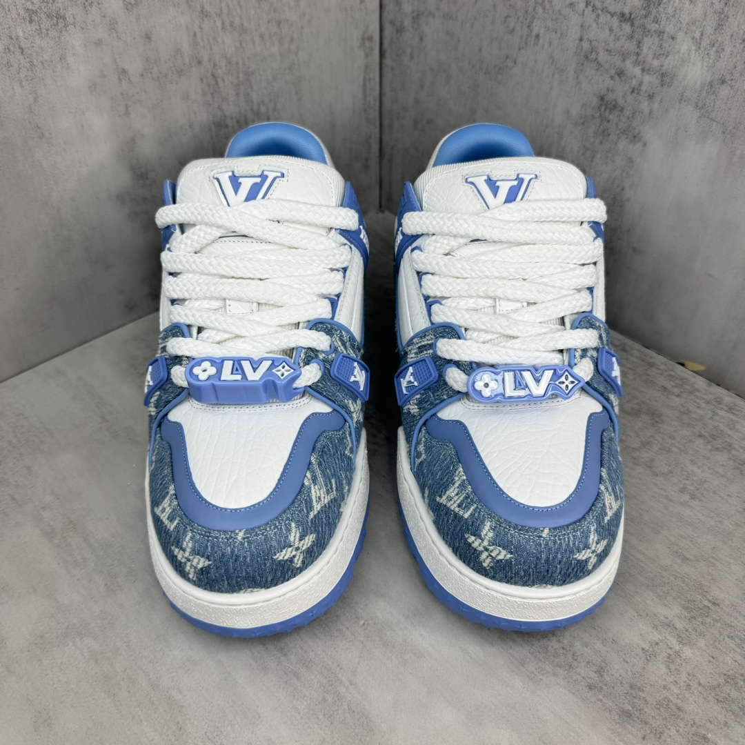 Louis Vuitton 新款上架 正确版 Louis*Vuitton* 24SS走秀款 胖丁Trainer 面包鞋 滑板鞋 休闲 运动鞋 DIY串珠Loui* vuitto* 2024年男装春夏走秀款