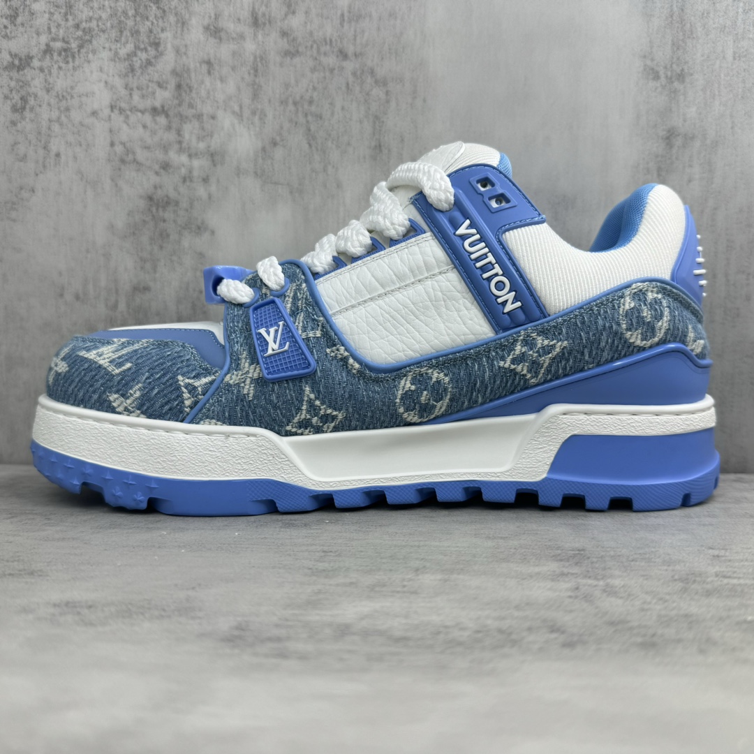 Louis Vuitton 新款上架 正确版 Louis*Vuitton* 24SS走秀款 胖丁Trainer 面包鞋 滑板鞋 休闲 运动鞋 DIY串珠Loui* vuitto* 2024年男装春夏走秀款