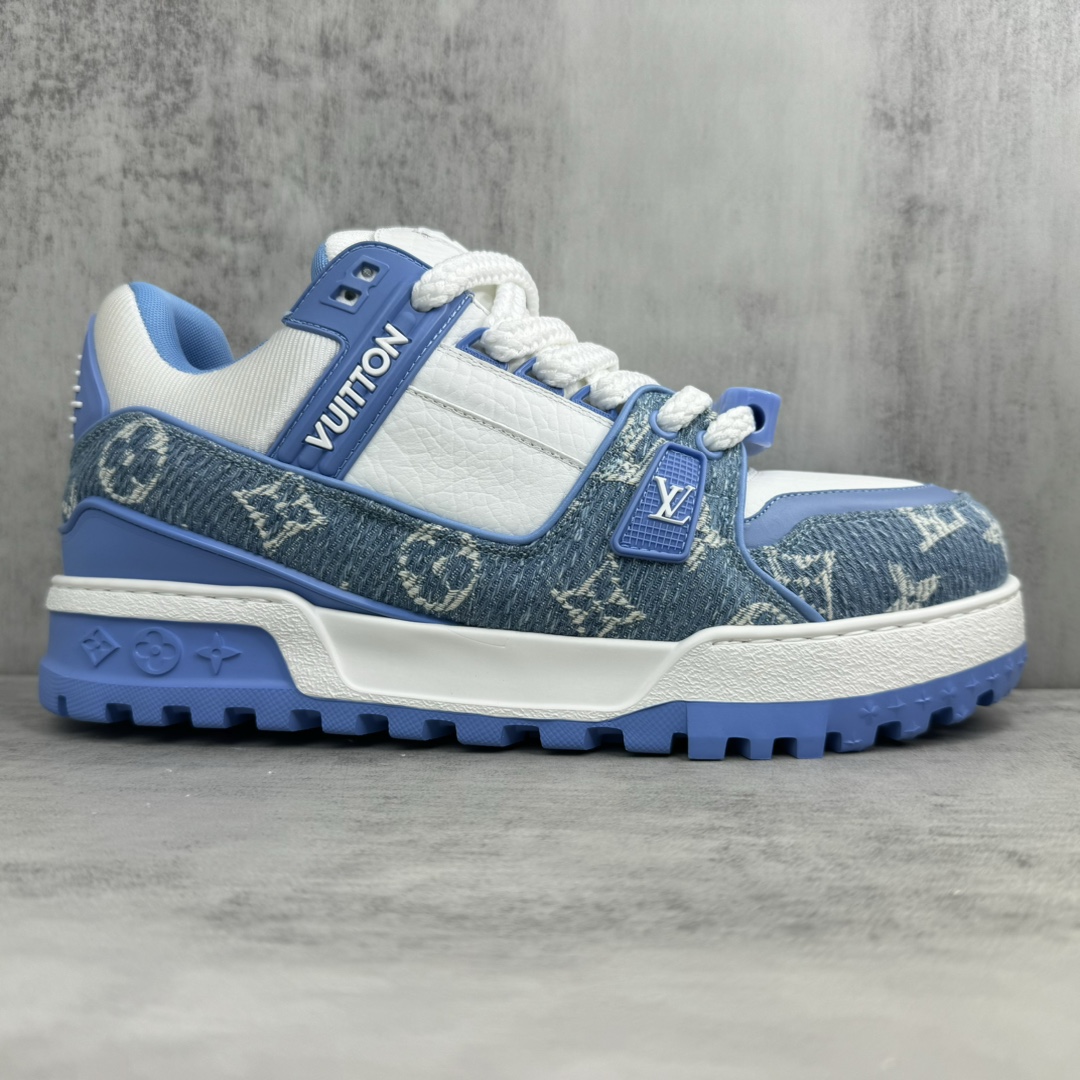Louis Vuitton 新款上架 正确版 Louis*Vuitton* 24SS走秀款 胖丁Trainer 面包鞋 滑板鞋 休闲 运动鞋 DIY串珠Loui* vuitto* 2024年男装春夏走秀款