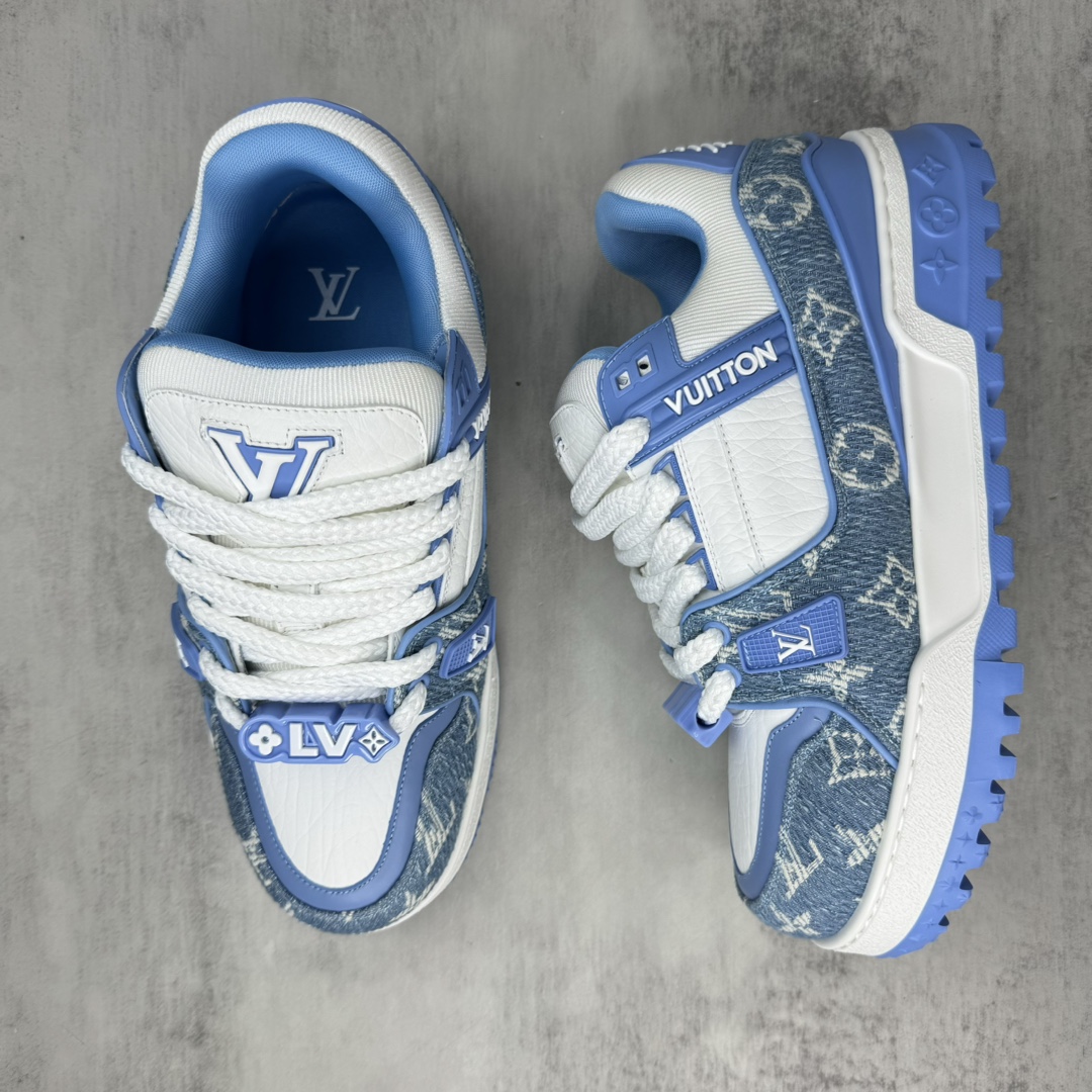 Louis Vuitton 新款上架 正确版 Louis*Vuitton* 24SS走秀款 胖丁Trainer 面包鞋 滑板鞋 休闲 运动鞋 DIY串珠Loui* vuitto* 2024年男装春夏走秀款