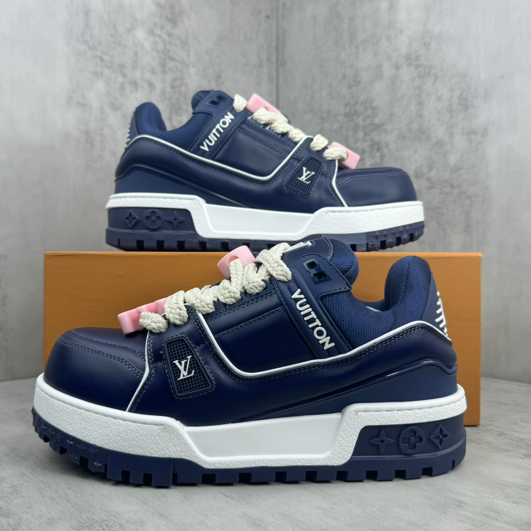 Louis Vuitton 新款上架 正确版 Louis*Vuitton* 24SS走秀款 胖丁Trainer 面包鞋 滑板鞋 休闲 运动鞋 DIY串珠Loui* vuitto* 2024年男装春夏走秀款