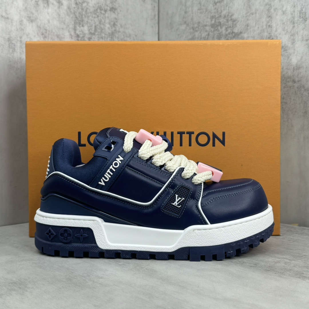 Louis Vuitton 新款上架 正确版 Louis*Vuitton* 24SS走秀款 胖丁Trainer 面包鞋 滑板鞋 休闲 运动鞋 DIY串珠Loui* vuitto* 2024年男装春夏走秀款