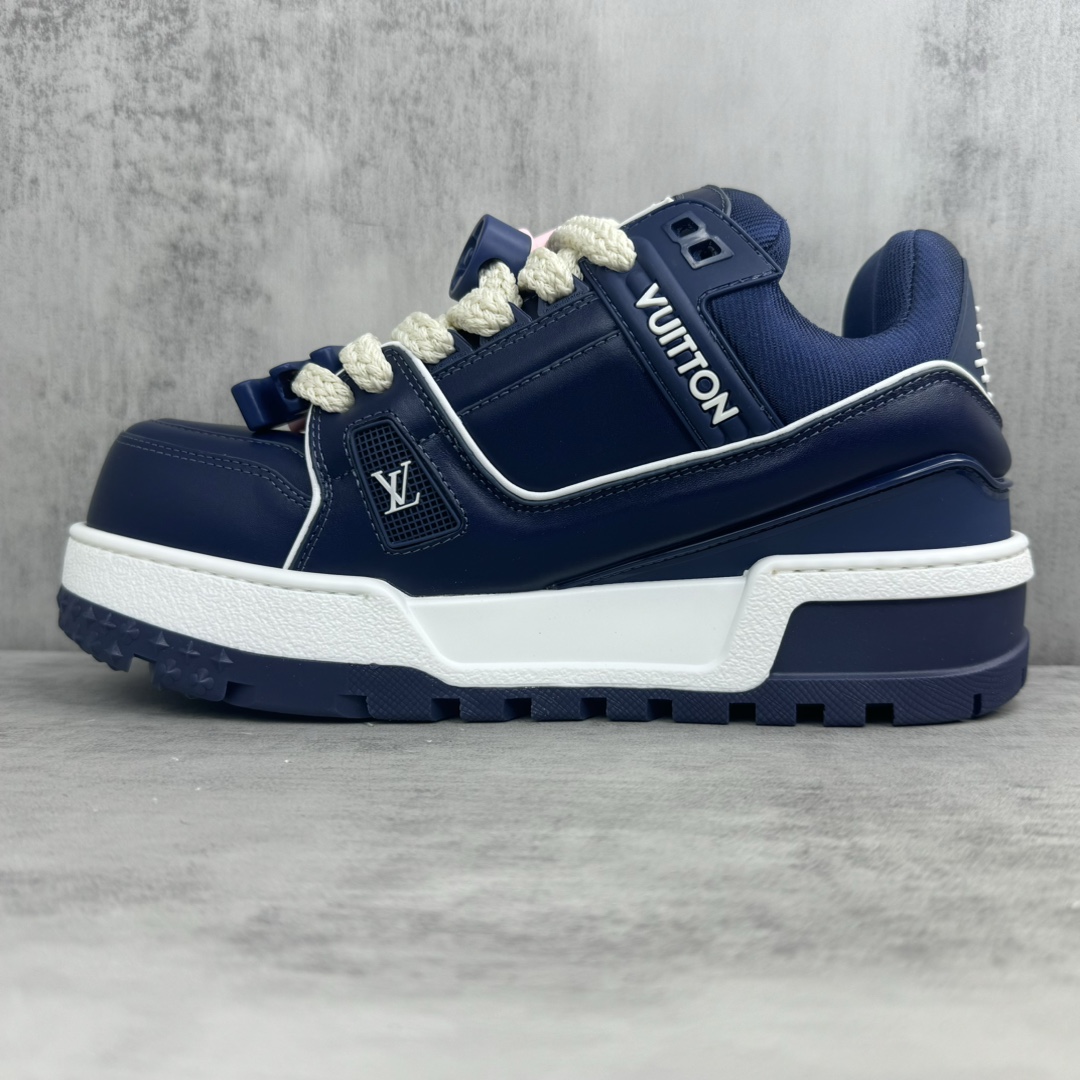 Louis Vuitton 新款上架 正确版 Louis*Vuitton* 24SS走秀款 胖丁Trainer 面包鞋 滑板鞋 休闲 运动鞋 DIY串珠Loui* vuitto* 2024年男装春夏走秀款