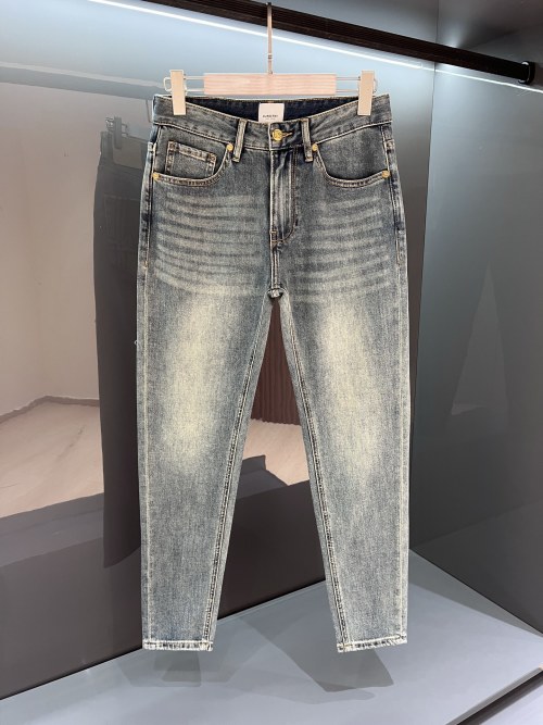 Burberry Men's Slim-Fit Distressed Denim Jeans - Washed Blue, Modern Style 1 Burberry Men's Slim-Fit Distressed Denim Jeans - Washed Blue, Modern Style