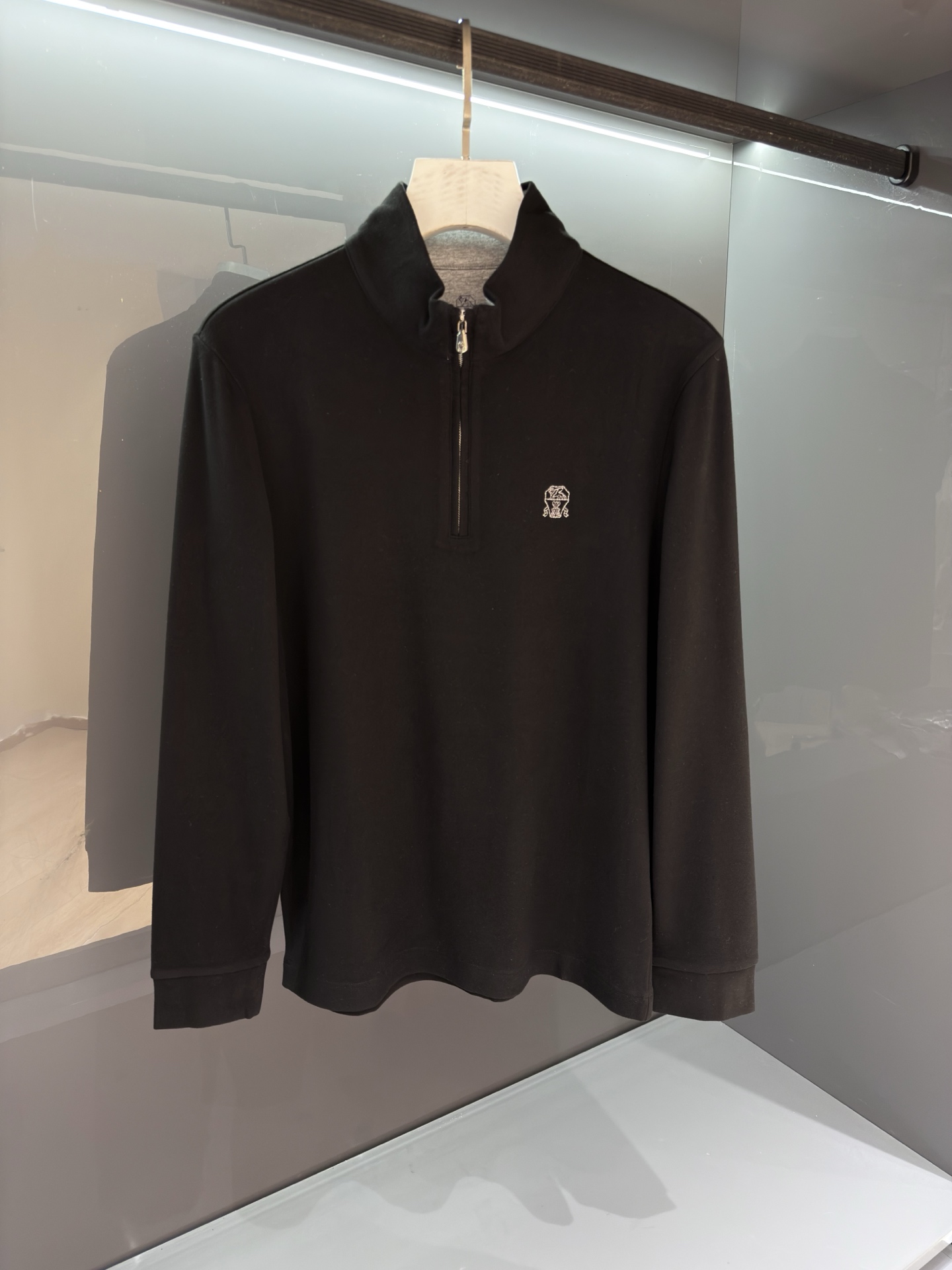 205SS 秋冬新品 BC男士复合薄绒男士立体绣标长袖打底衫 ，加绒长袖T恤衫柜台同步发售，高精细的奢华