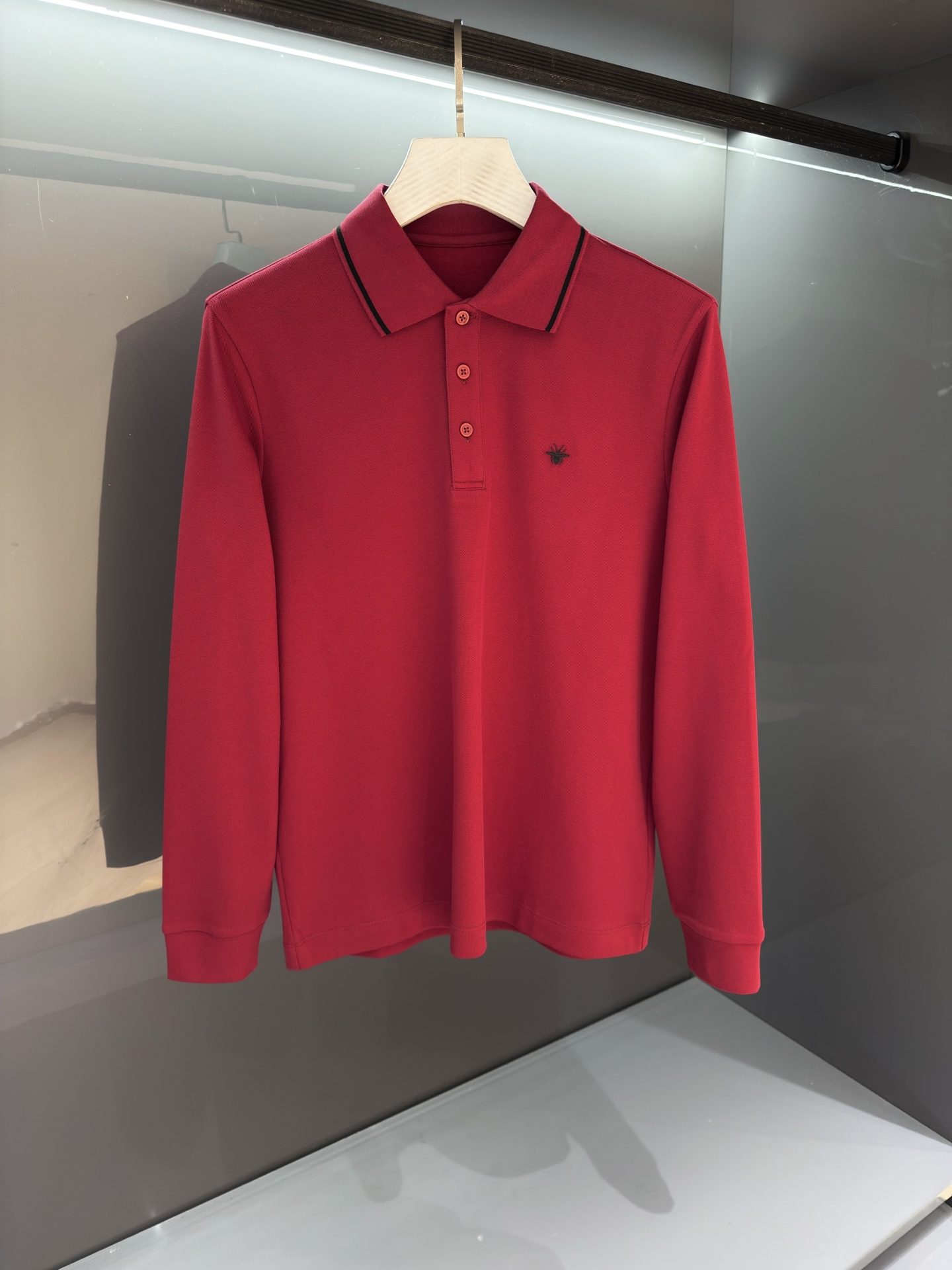 Di*r 高端加绒翻领商务休闲长袖打底衫 2025SS 秋冬 翻领长袖POLO衫 贸易公司渠道稀出，头阵