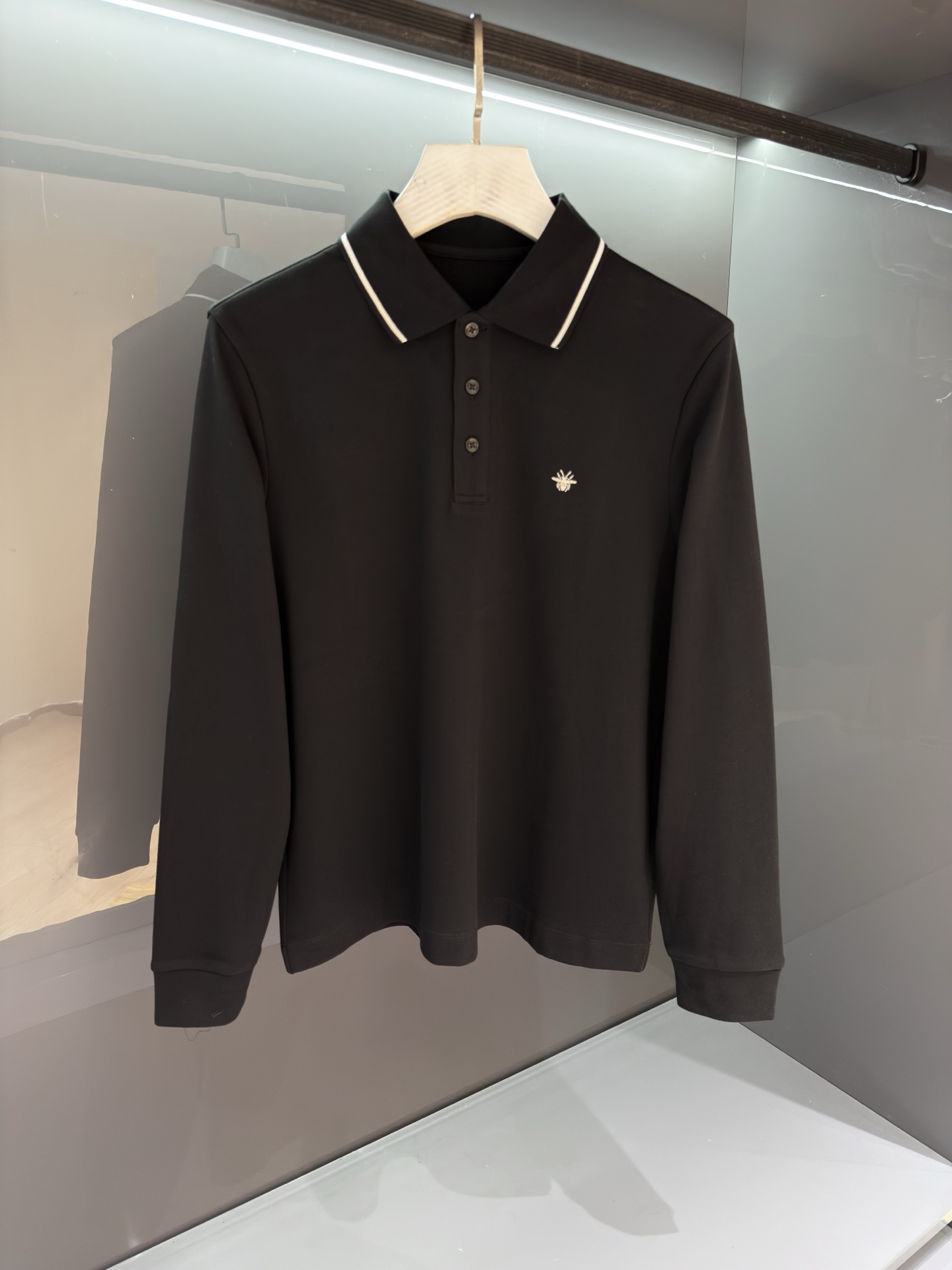 Di*r 高端加绒翻领商务休闲长袖打底衫 2025SS 秋冬 翻领长袖POLO衫 贸易公司渠道稀出，头阵