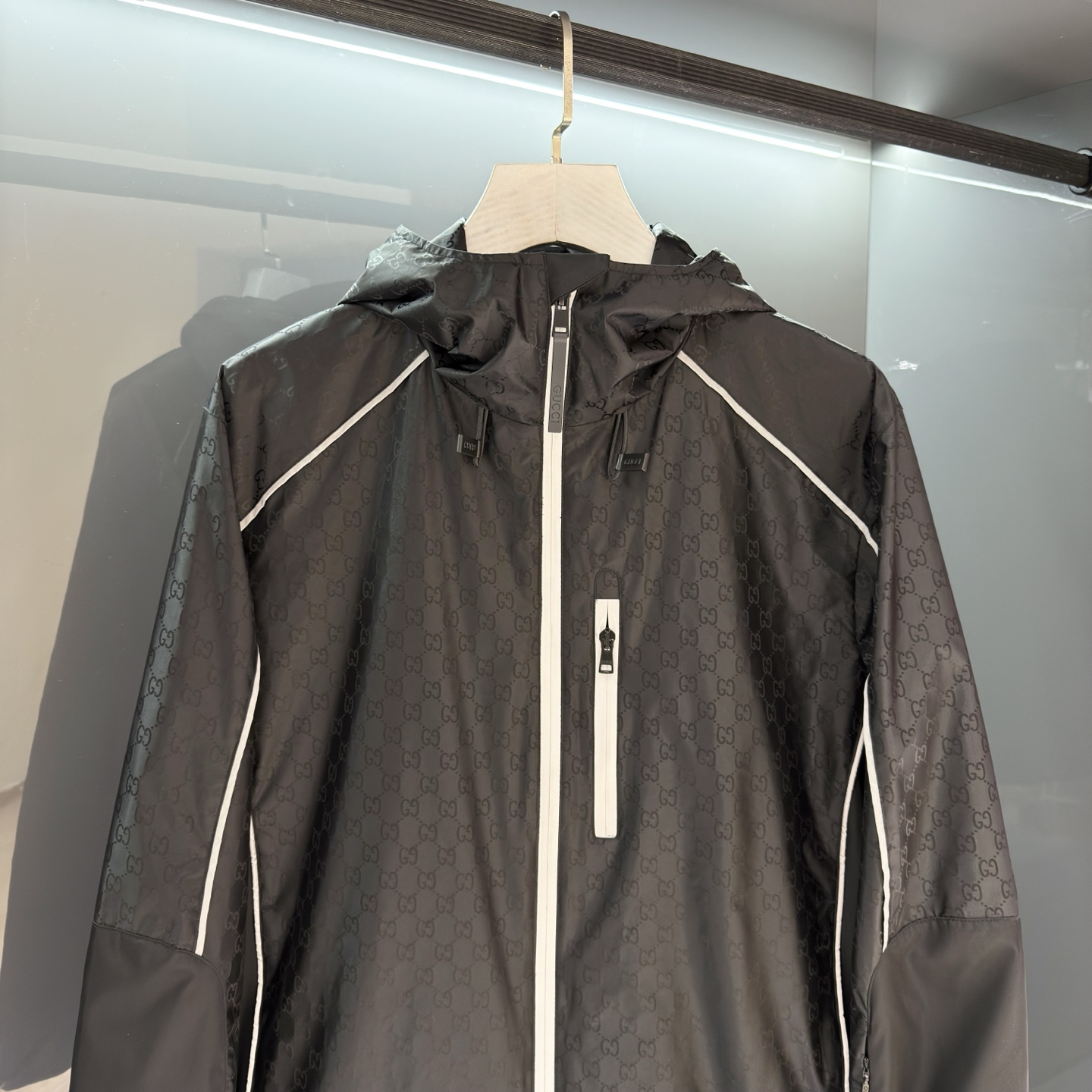 2026SS春夏新品 男士提花连帽夹克外套 男女同款满幅经典GG暗纹提花！贸易公司渠道稀出，标识元素以新