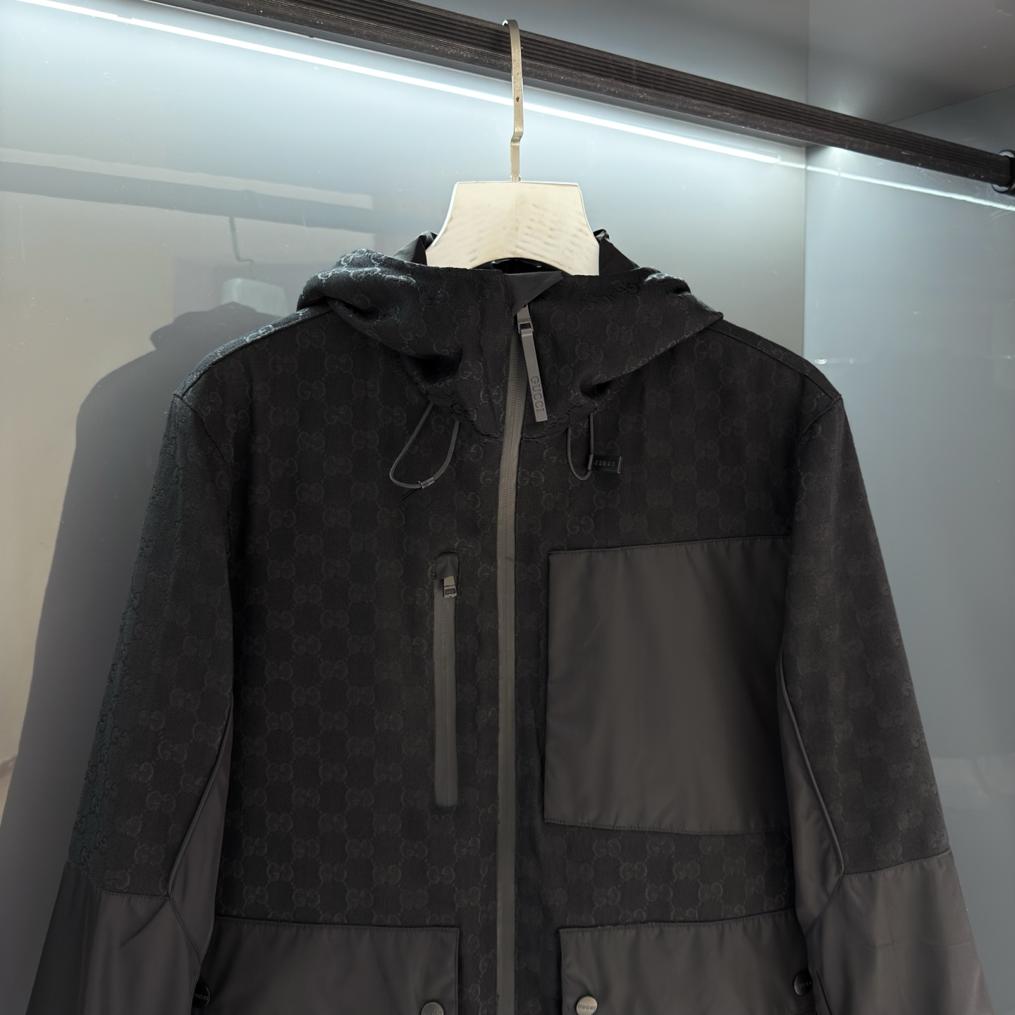 2026SS春夏新品 男士提花连帽夹克外套 男女同款满幅经典GG暗纹提花！贸易公司渠道稀出，标识元素以新