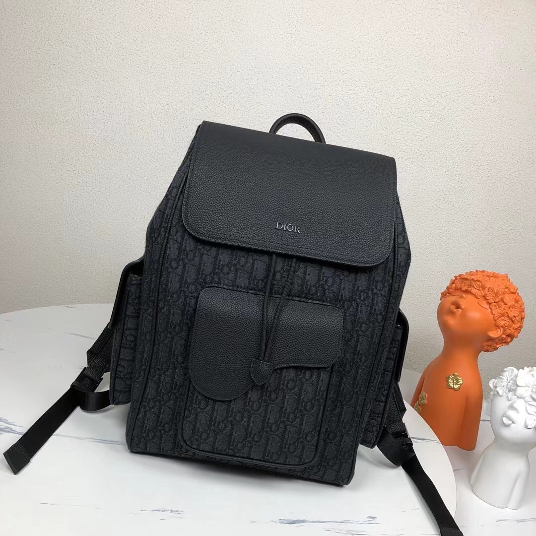 Kaufen Sie billige Replik
 Dior Saddle AAAA
 Taschen Rucksack Schwarz Grau Platin Kalbsleder Rindsleder Stricken Nylon Oblique