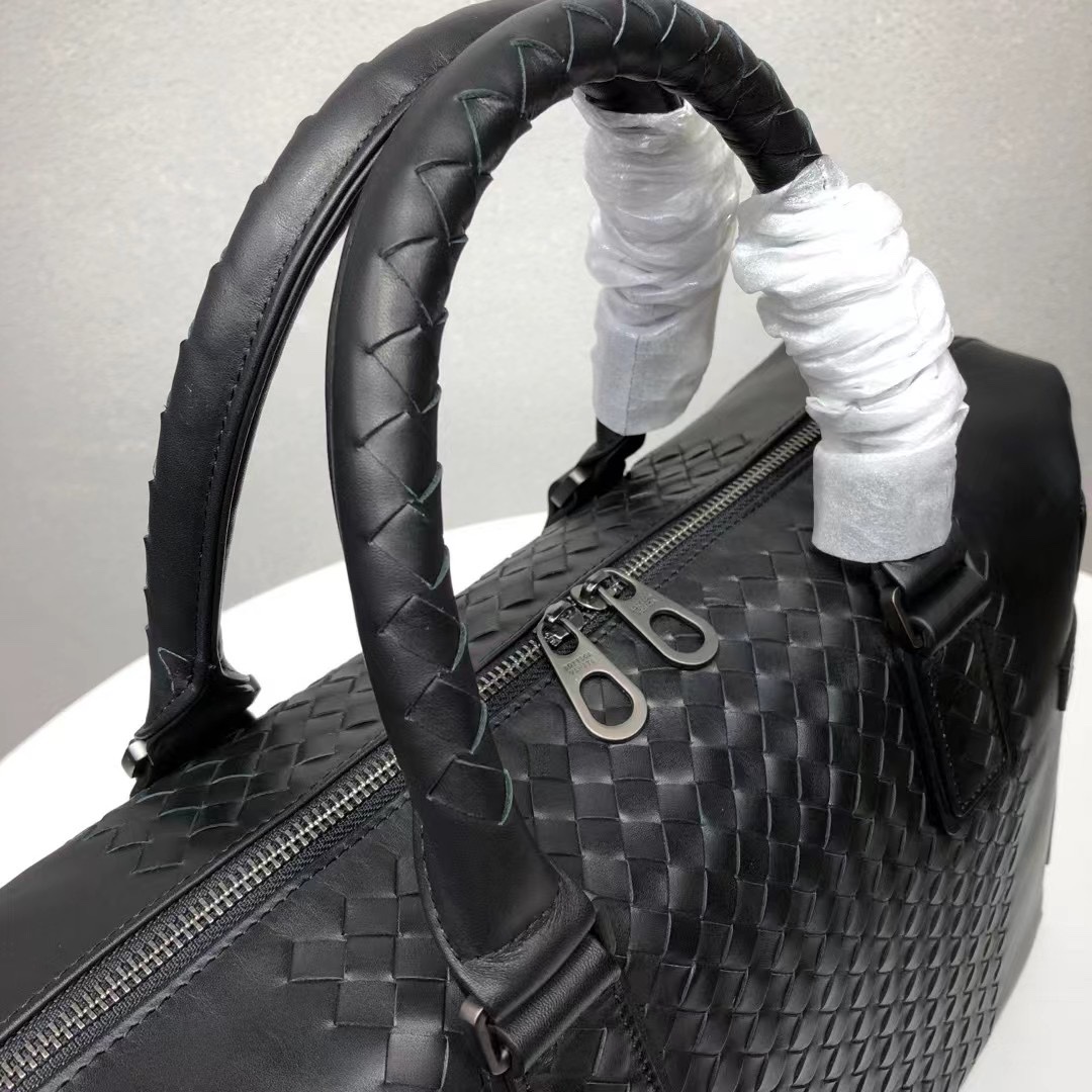 ZILLIMARK BV Small Black Leather Travel Bag, Italian Imported Calfskin 6 i1730395105 2351 6