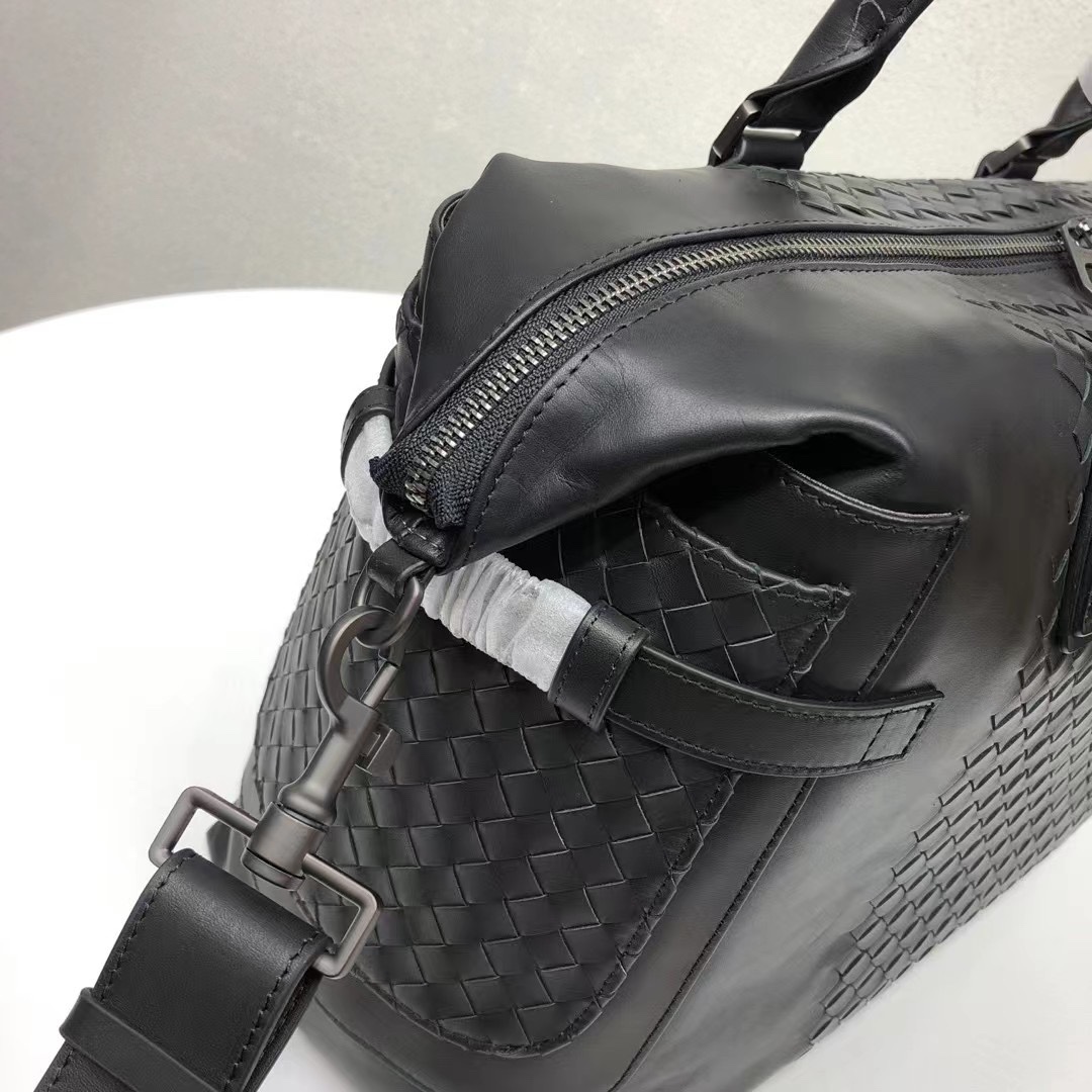 ZILLIMARK BV Small Black Leather Travel Bag, Italian Imported Calfskin 7 i1730395105 2424 7