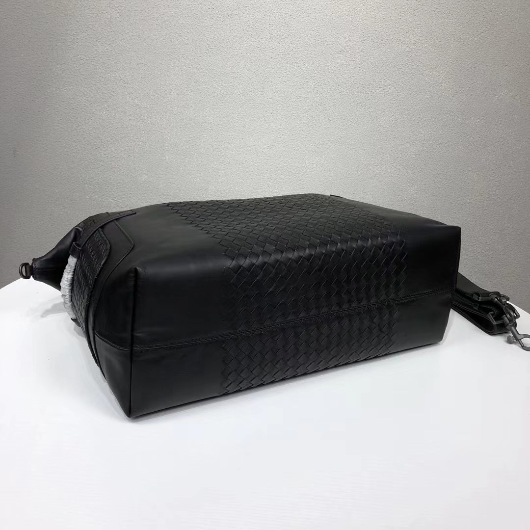ZILLIMARK BV Small Black Leather Travel Bag, Italian Imported Calfskin 8 i1730395105 429 4