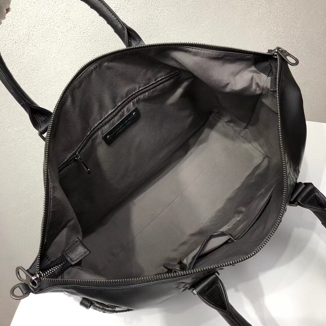 ZILLIMARK BV Small Black Leather Travel Bag, Italian Imported Calfskin 9 i1730395105 651 8