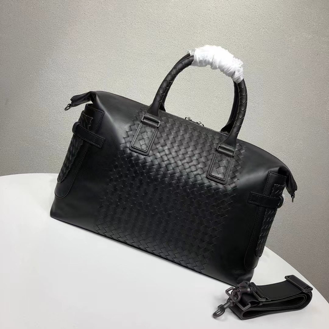 ZILLIMARK BV Small Black Leather Travel Bag, Italian Imported Calfskin 4 i1730395105 7546 0