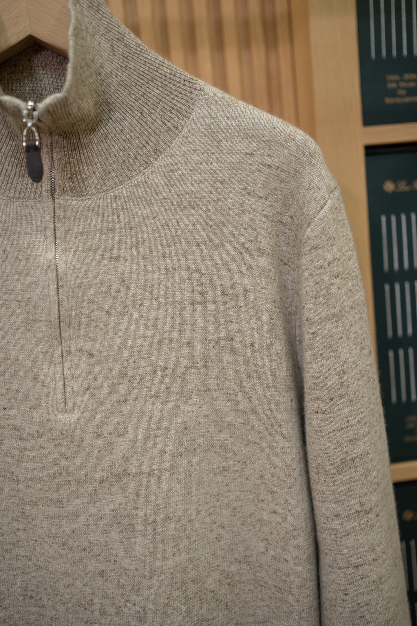 LP Oat Cashmere Half Zip Sweater