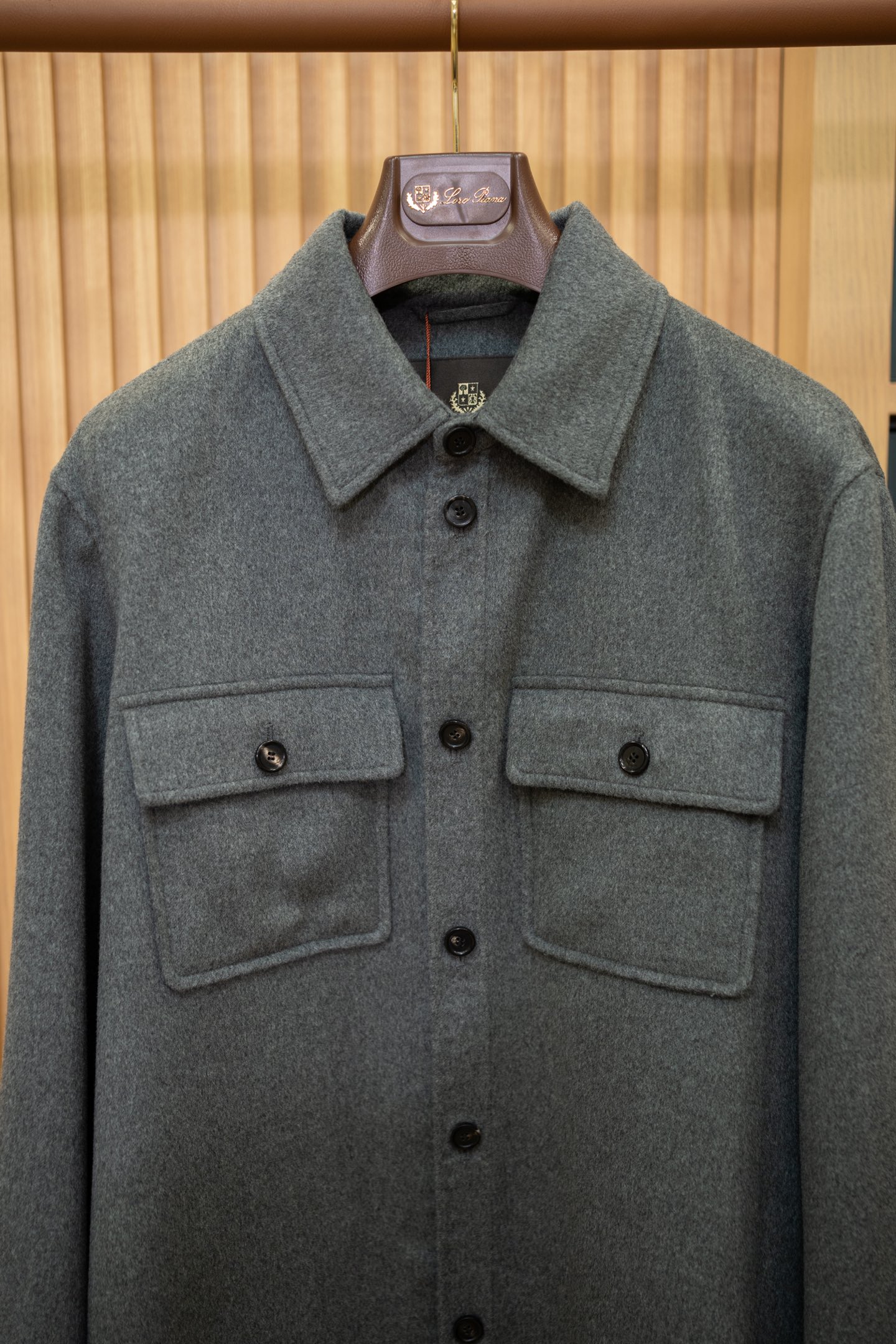 LP Grey Wool Cashmere Shirt Jacket