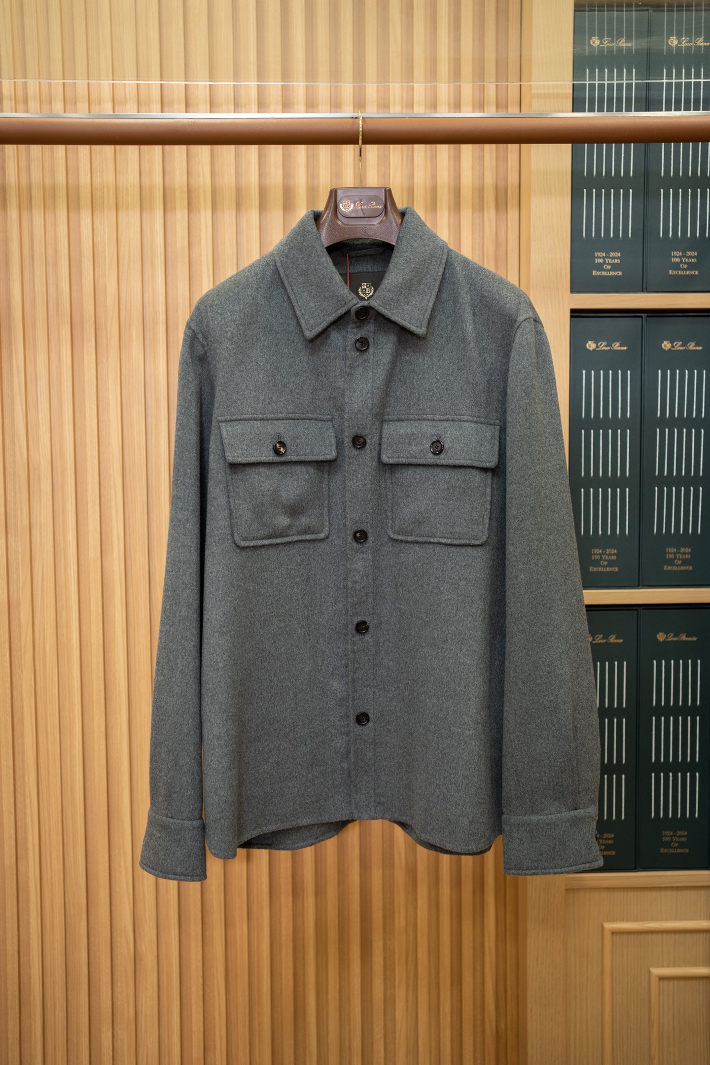 LP Grey Wool Cashmere Shirt Jacket