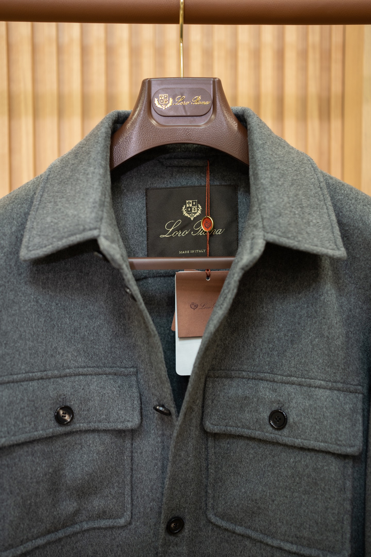 LP Grey Wool Cashmere Shirt Jacket