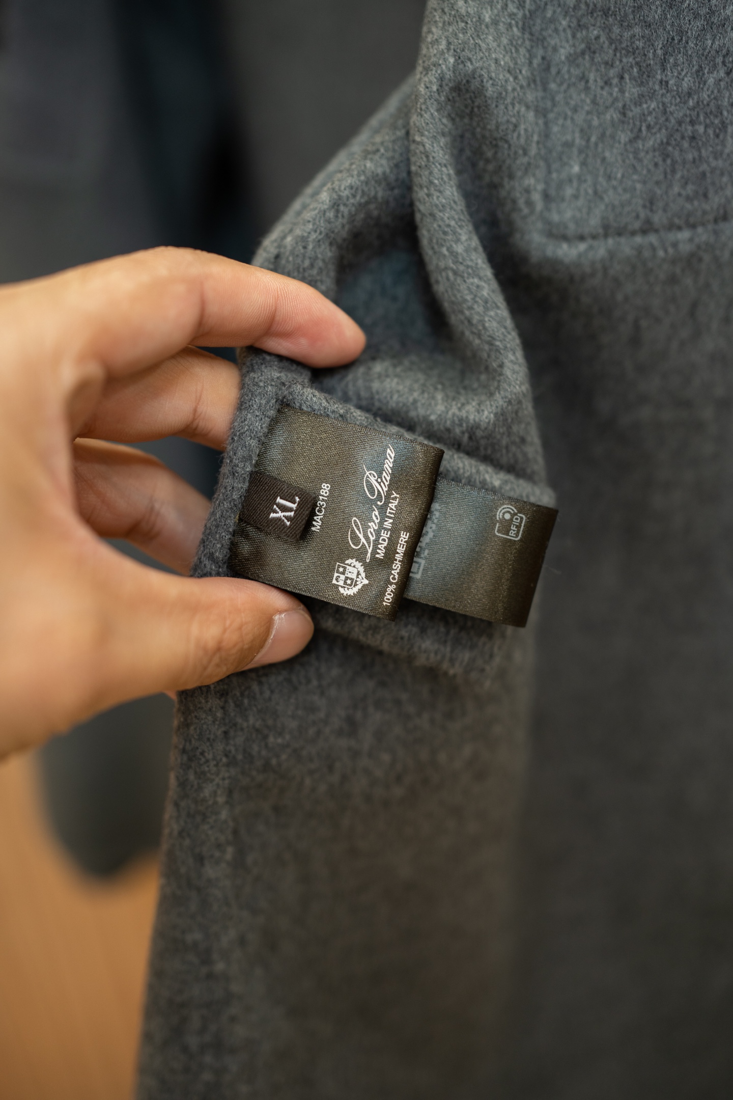 LP Grey Wool Cashmere Shirt Jacket