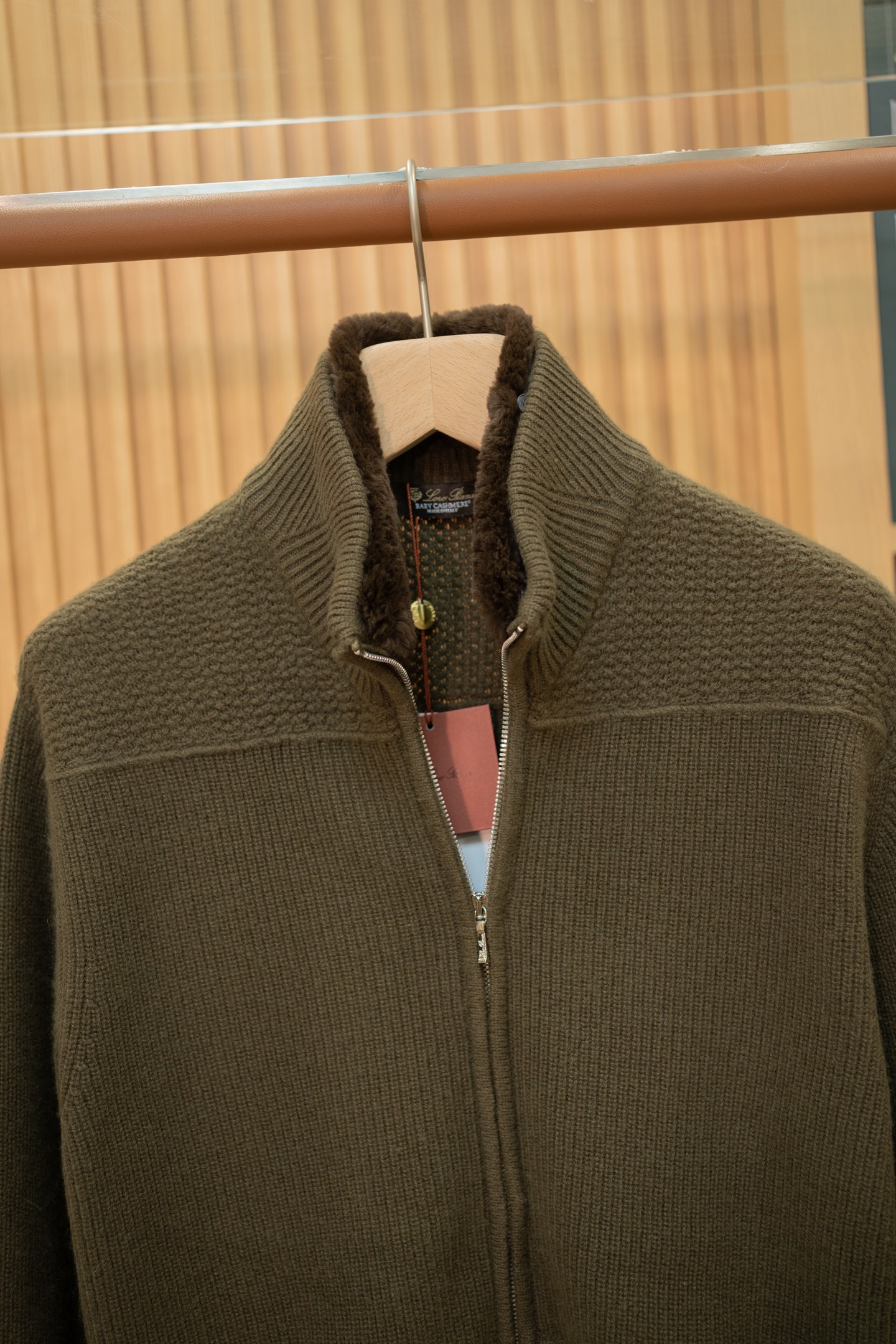 LP Shearling Lined Knit Zip Jacket