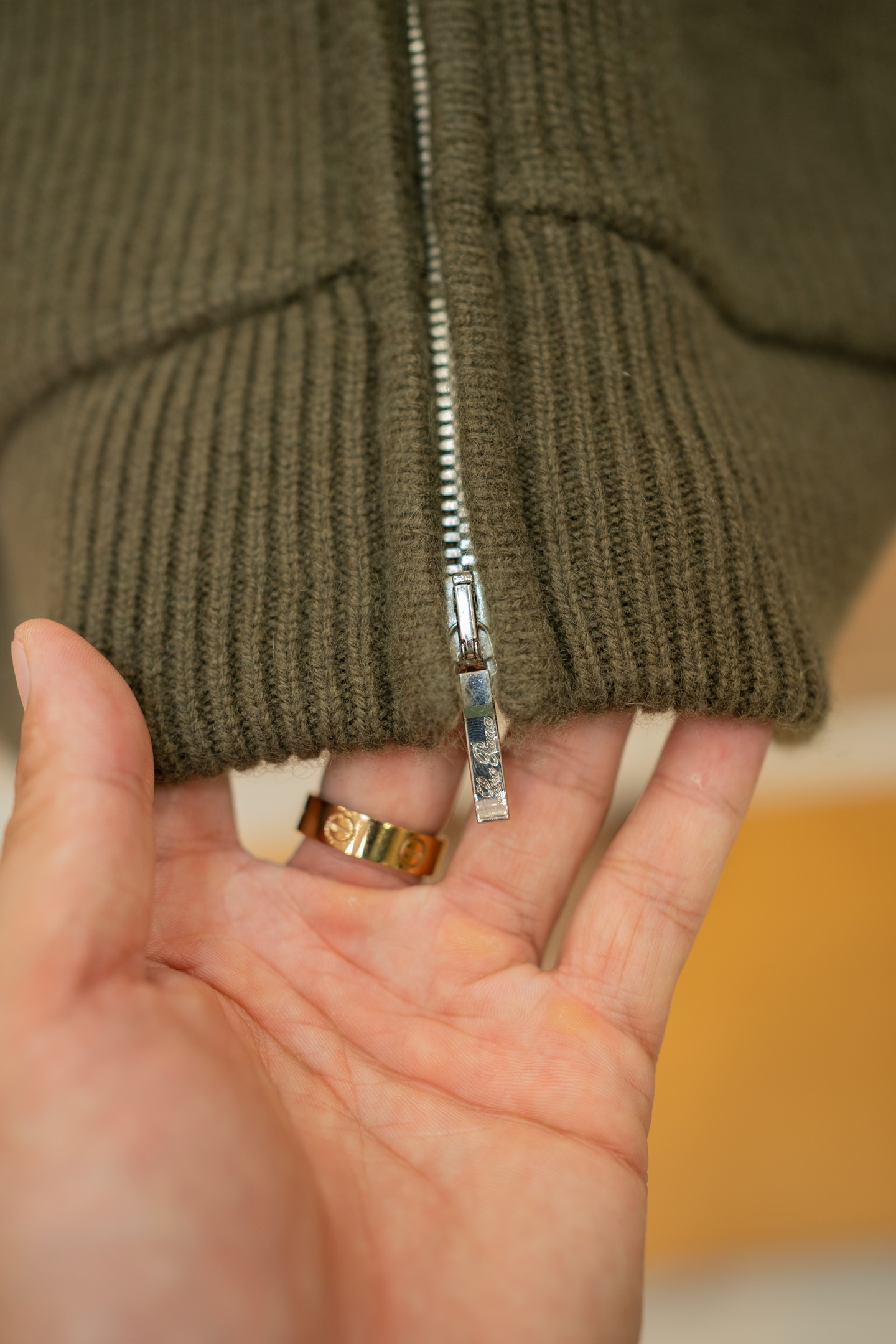 LP Shearling Lined Knit Zip Jacket