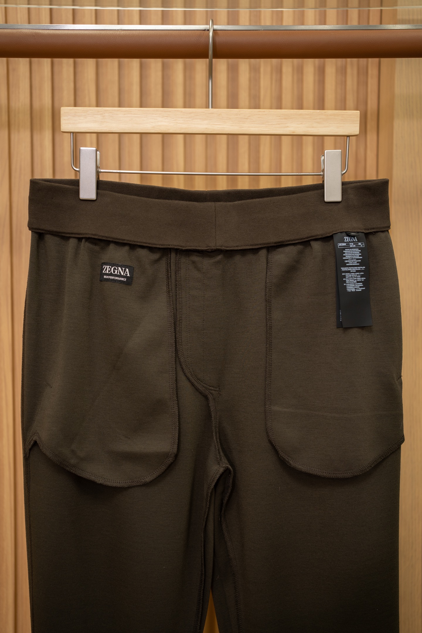 Zegna Brown Cashmere Blend Jogger Pants