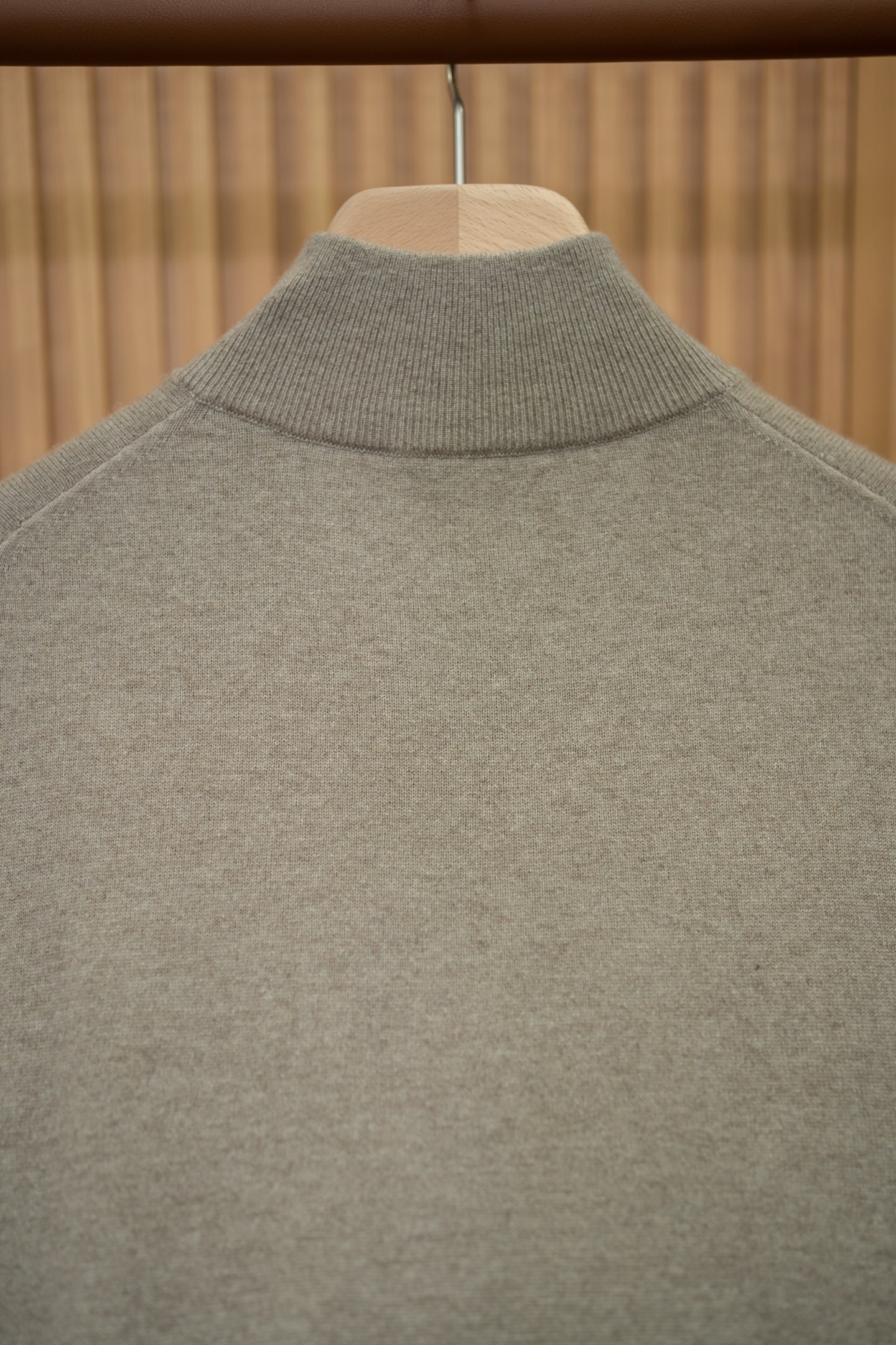 LP Taupe Cashmere Half Zip Sweater