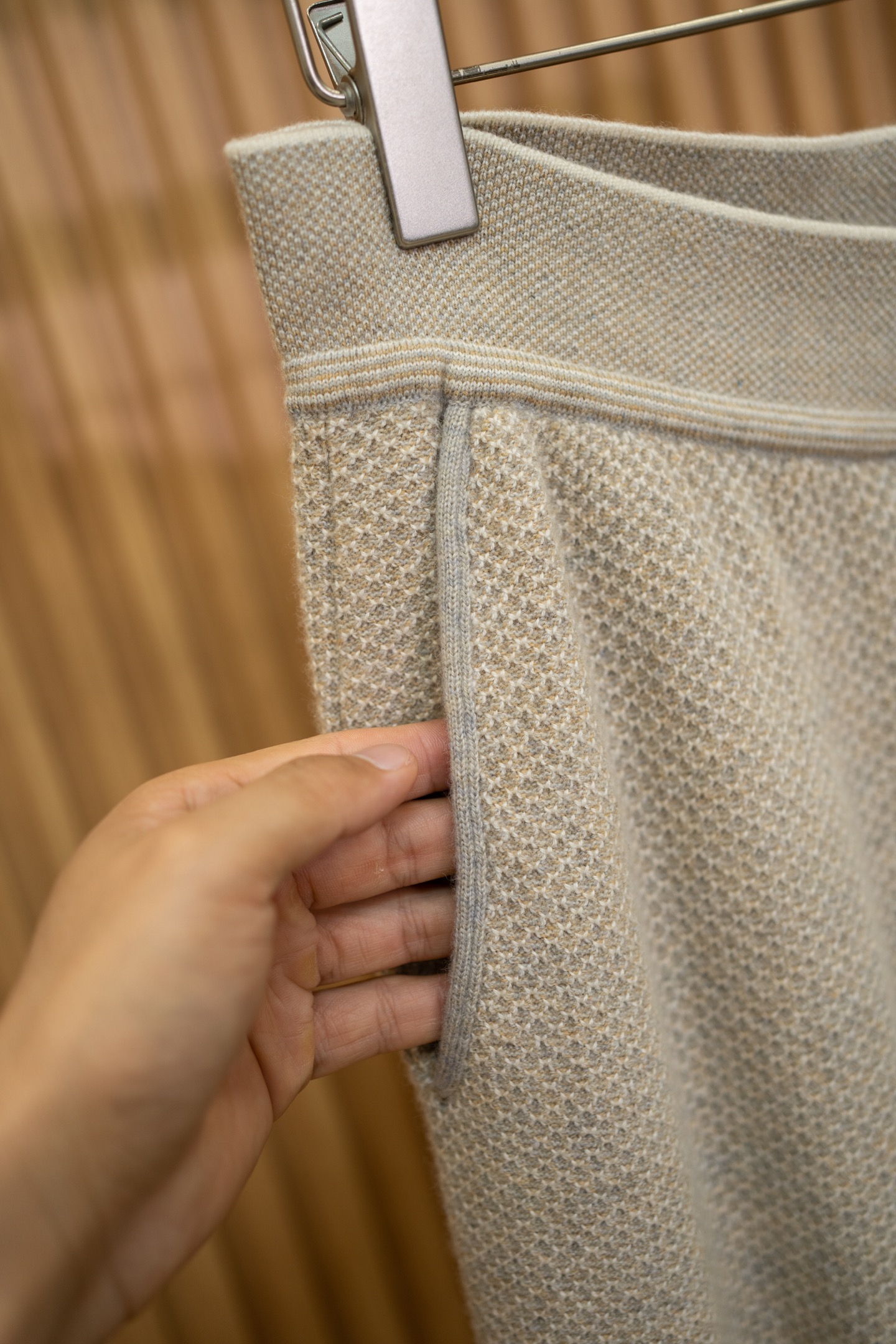 LP Honeycomb Knit Drawstring Cashmere Trousers