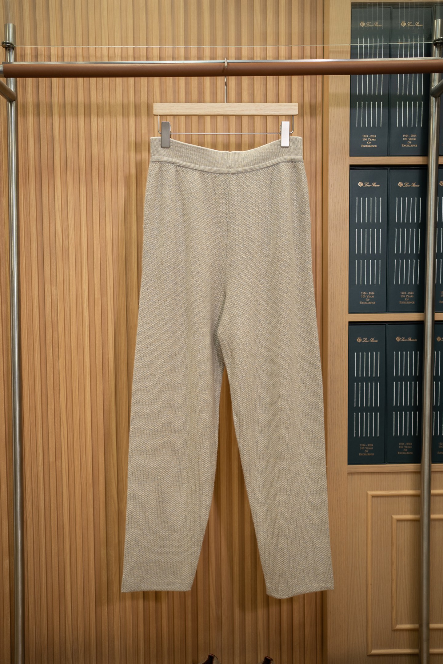 LP Honeycomb Knit Drawstring Cashmere Trousers