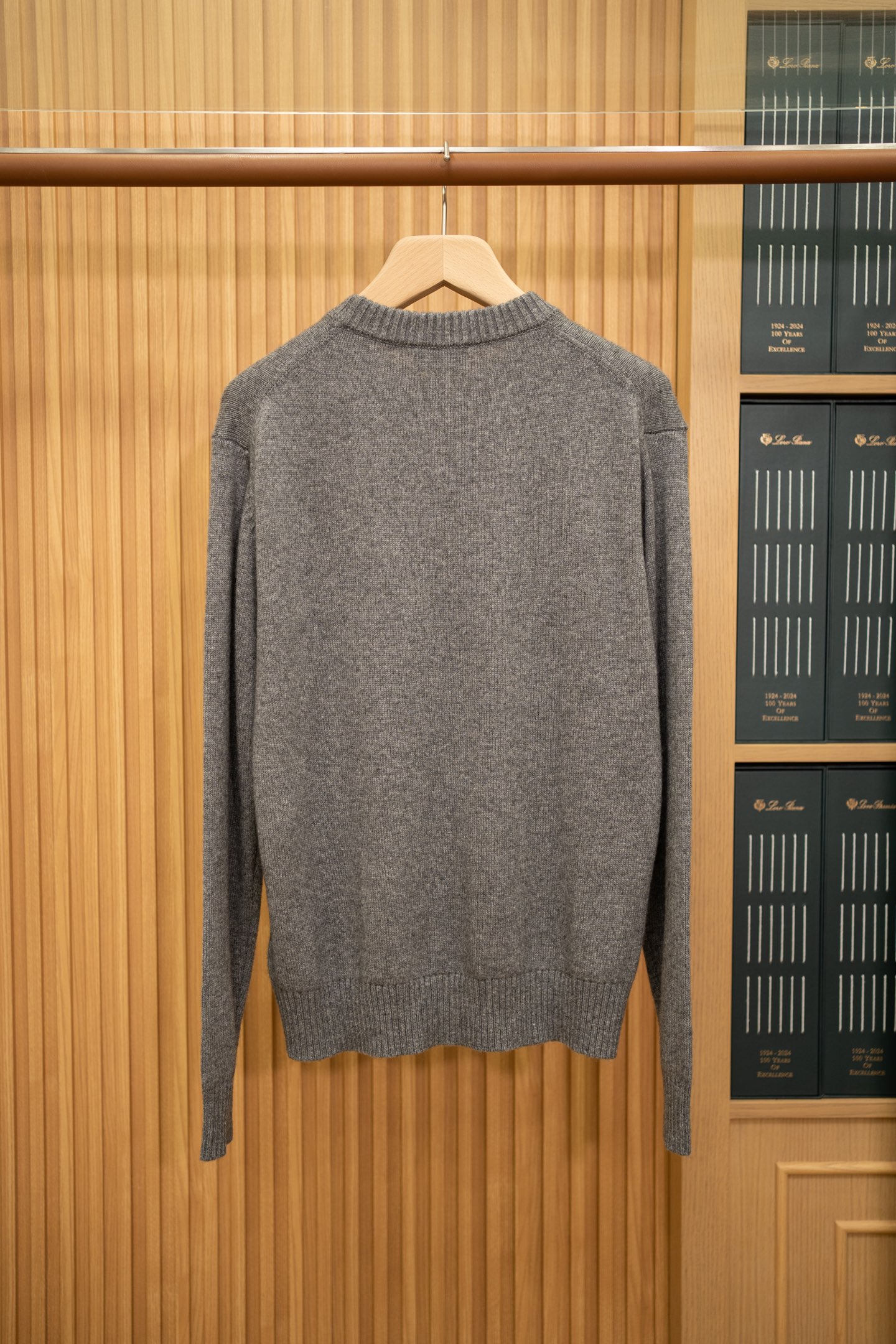 Hermès Grey Horse Patch Crew Neck Sweater