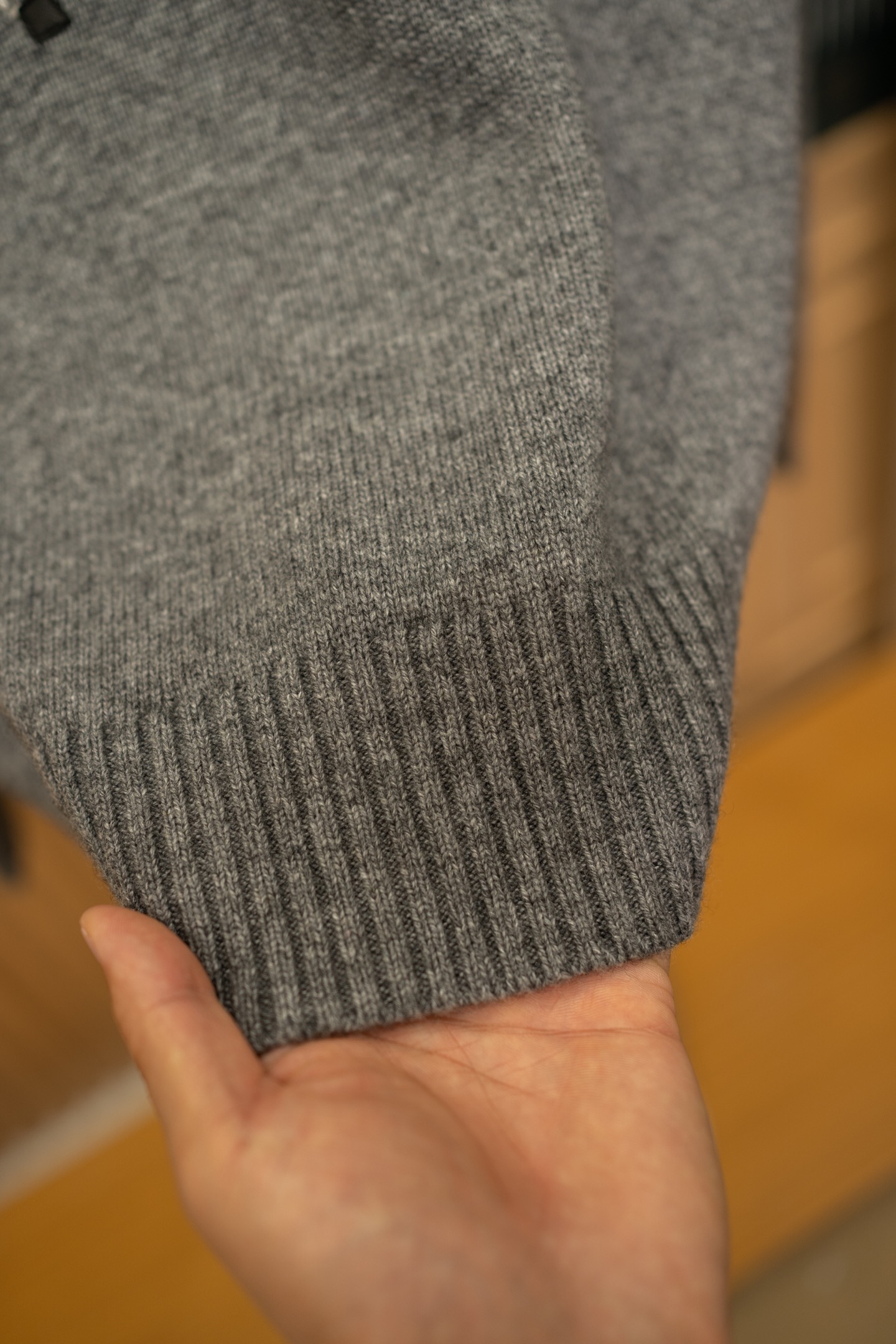 Hermès Grey Horse Patch Crew Neck Sweater