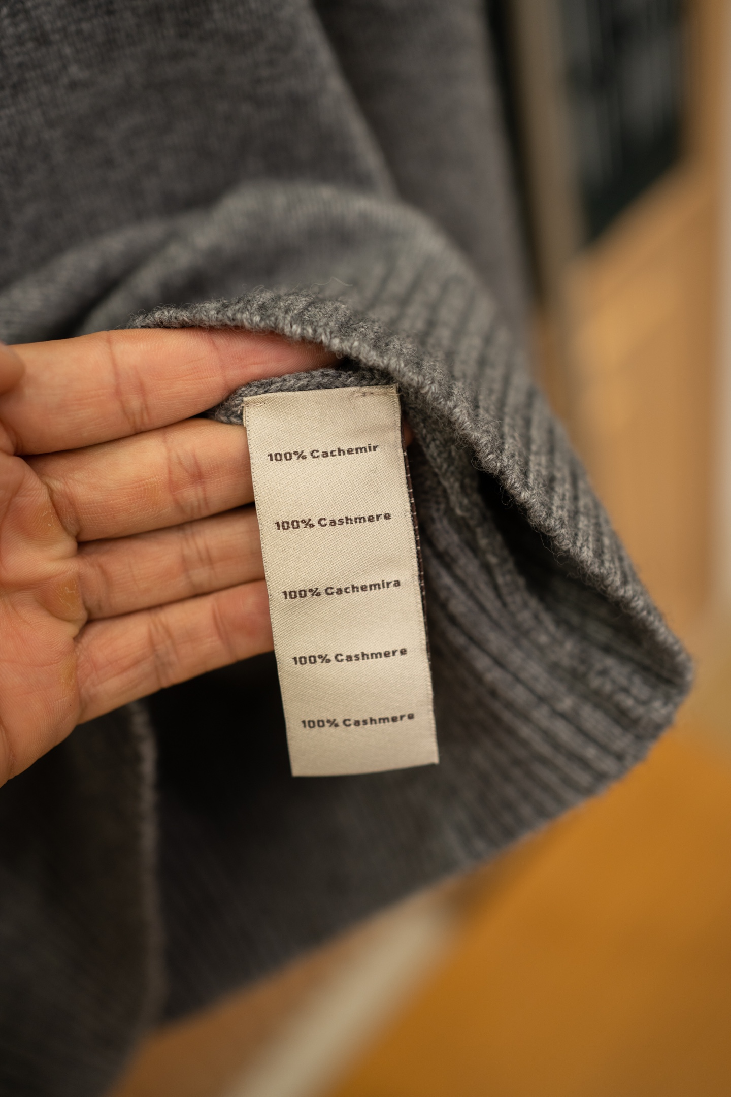 Hermès Grey Horse Patch Crew Neck Sweater