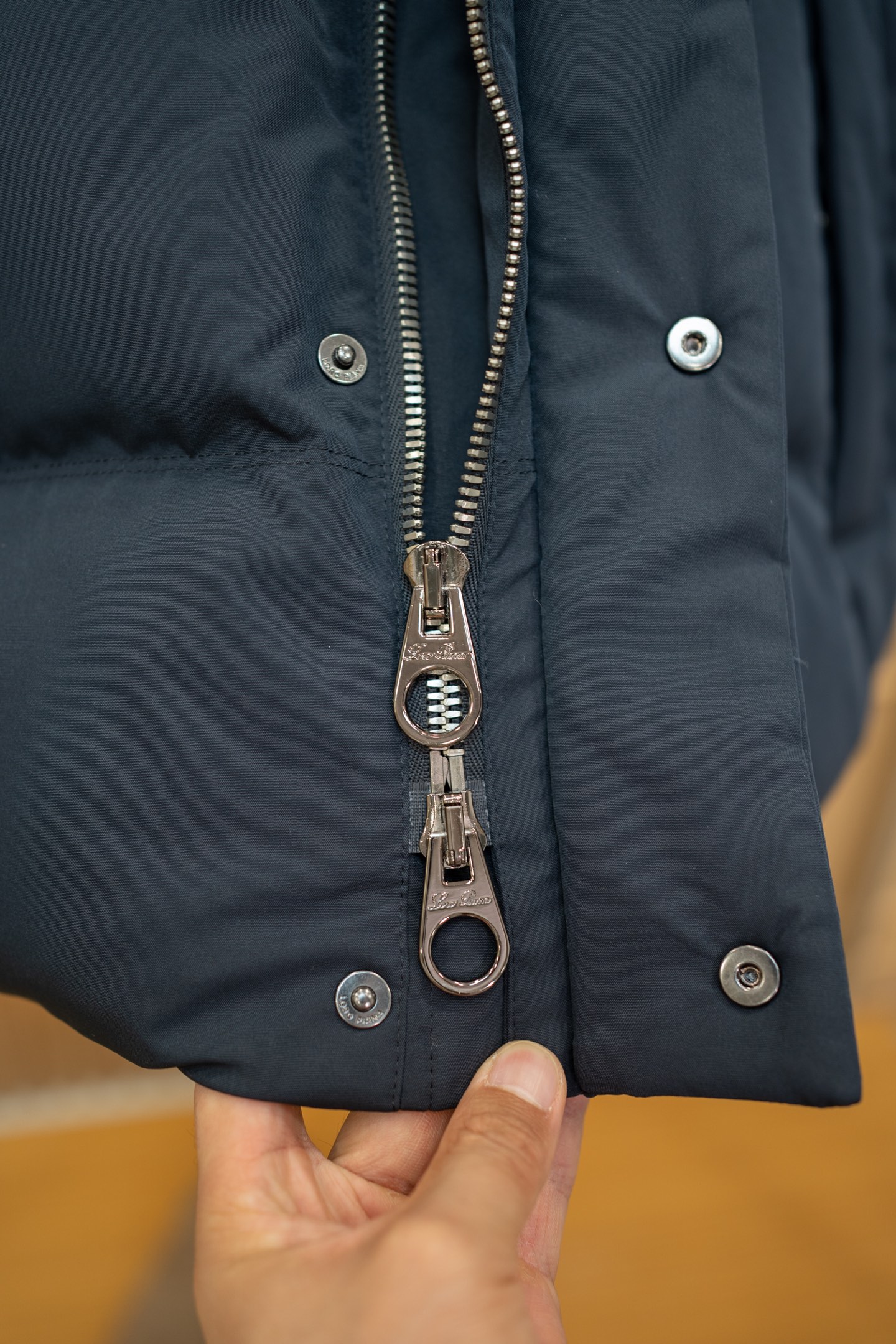 LP Navy Stand Collar Down Vest