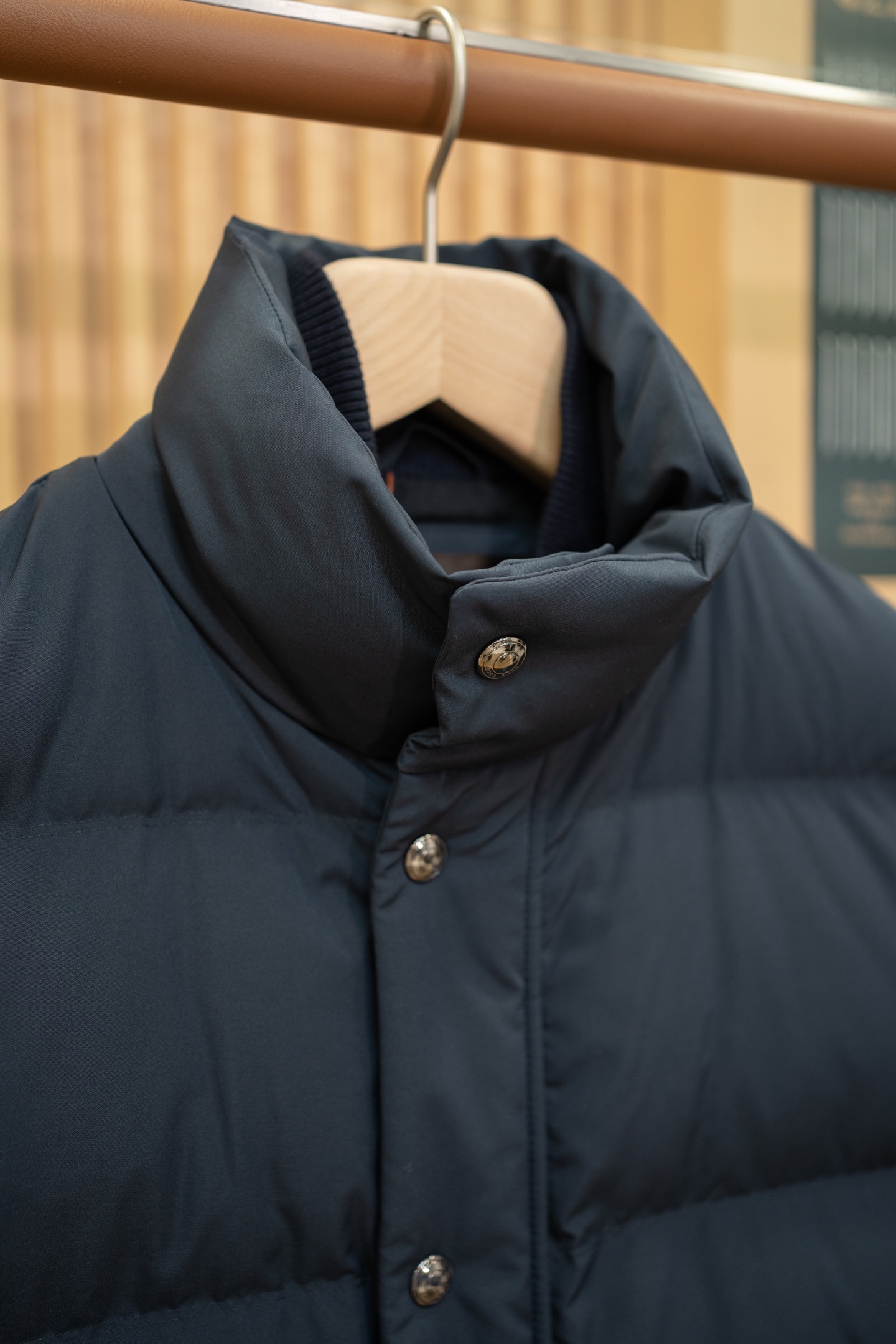 LP Navy Stand Collar Down Vest