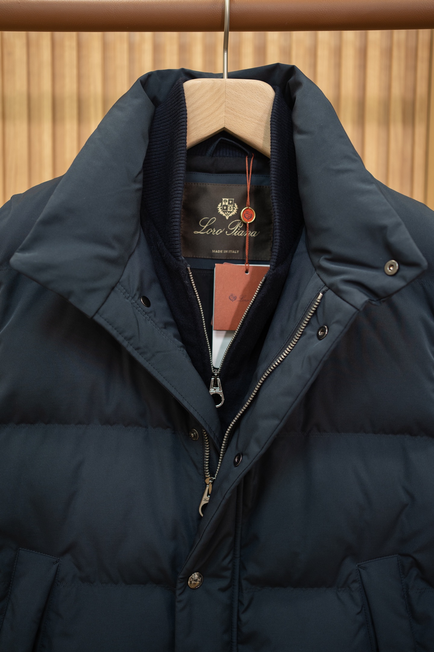 LP Navy Stand Collar Down Vest