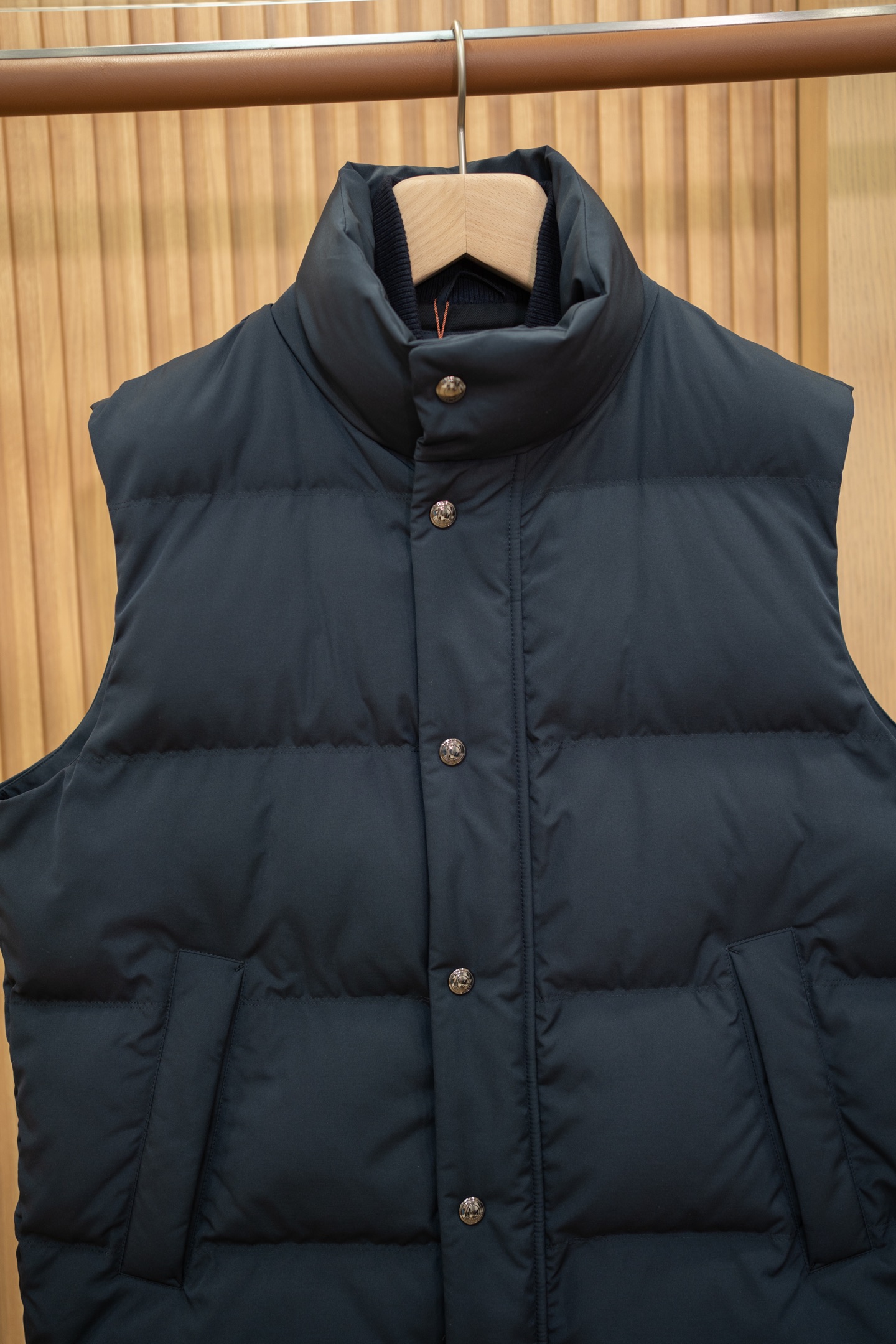 LP Navy Stand Collar Down Vest