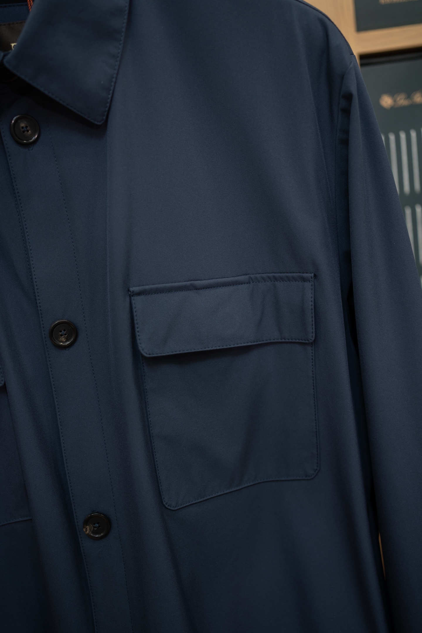 LP Navy Collared Overshirt Jacket