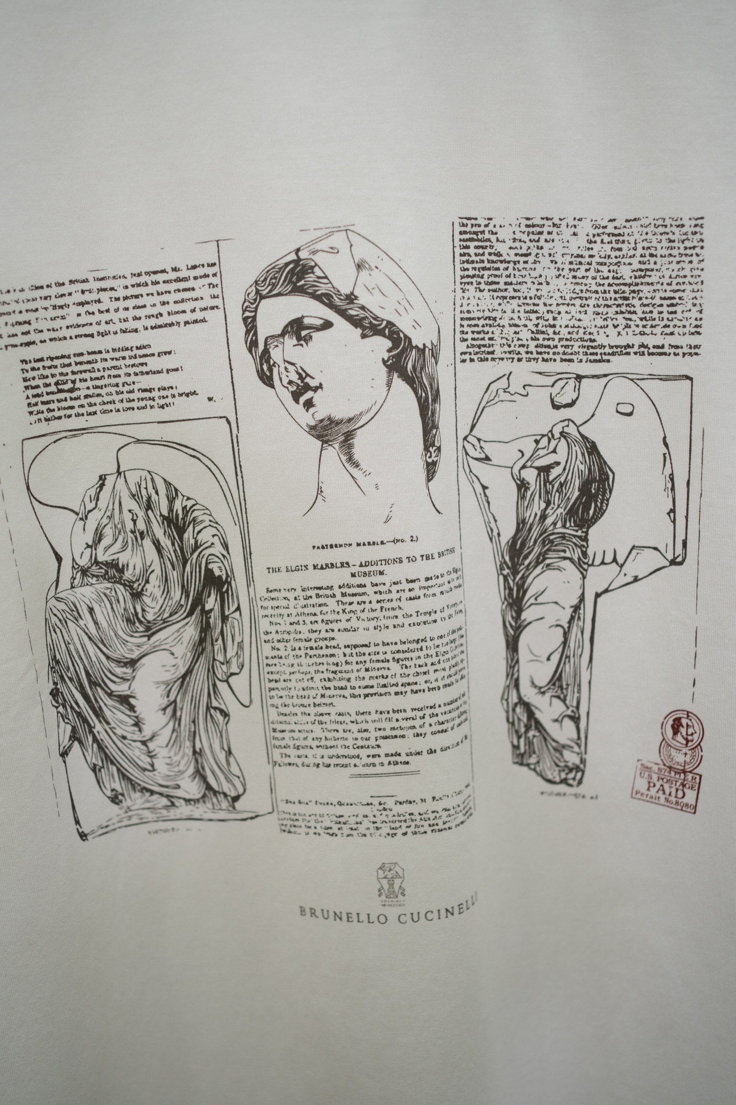 BC White Sculpture Print T-Shirt