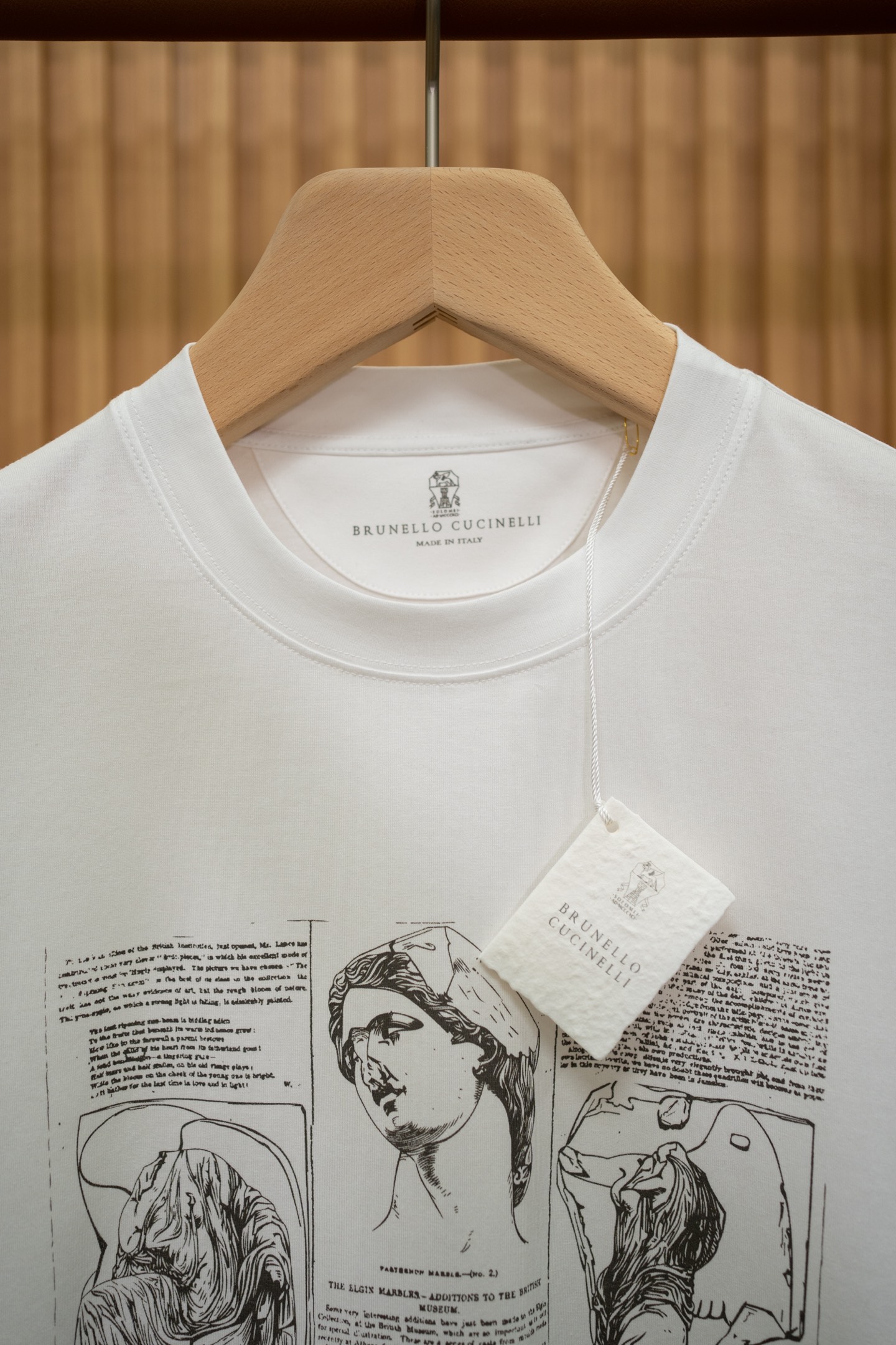 BC White Sculpture Print T-Shirt