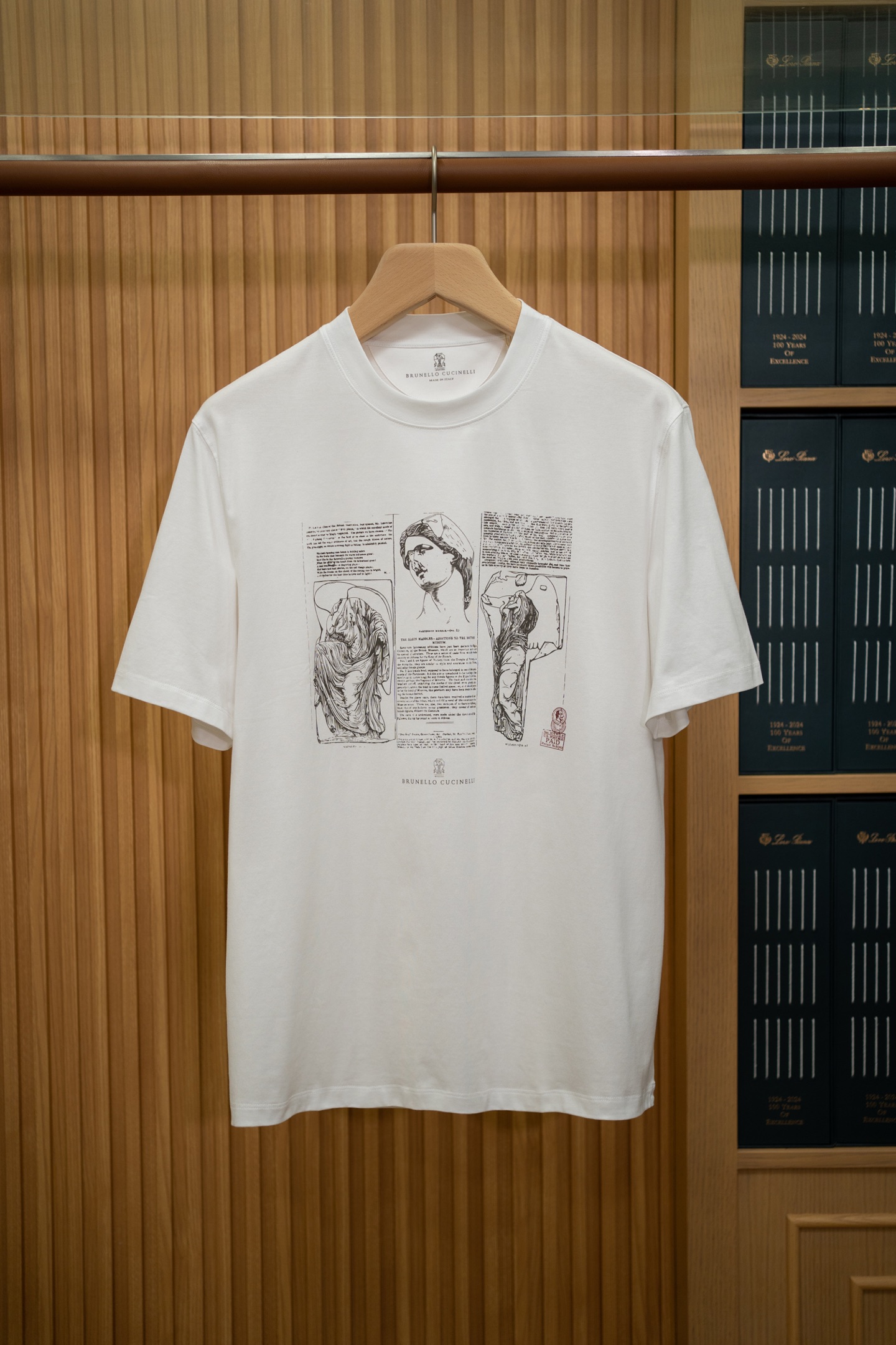 BC White Sculpture Print T-Shirt