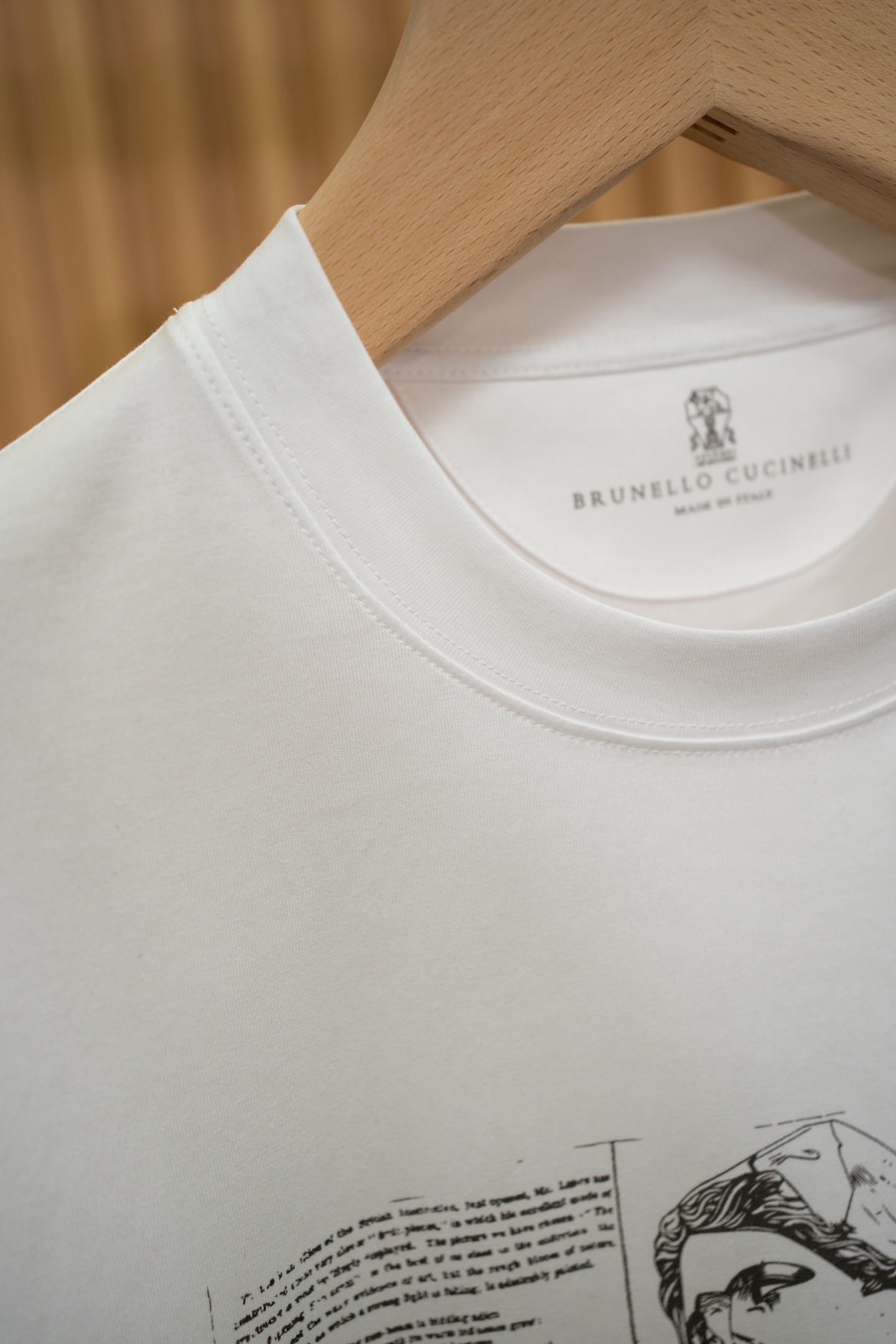 BC White Sculpture Print T-Shirt