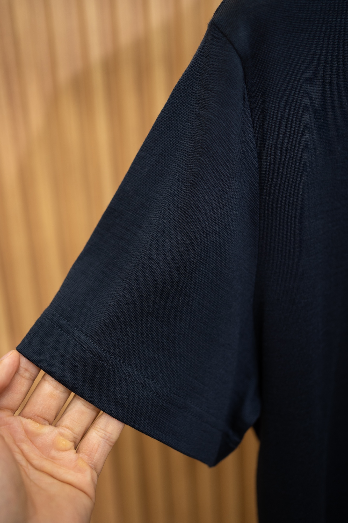LP Navy Fine Knit Short Sleeve Tee