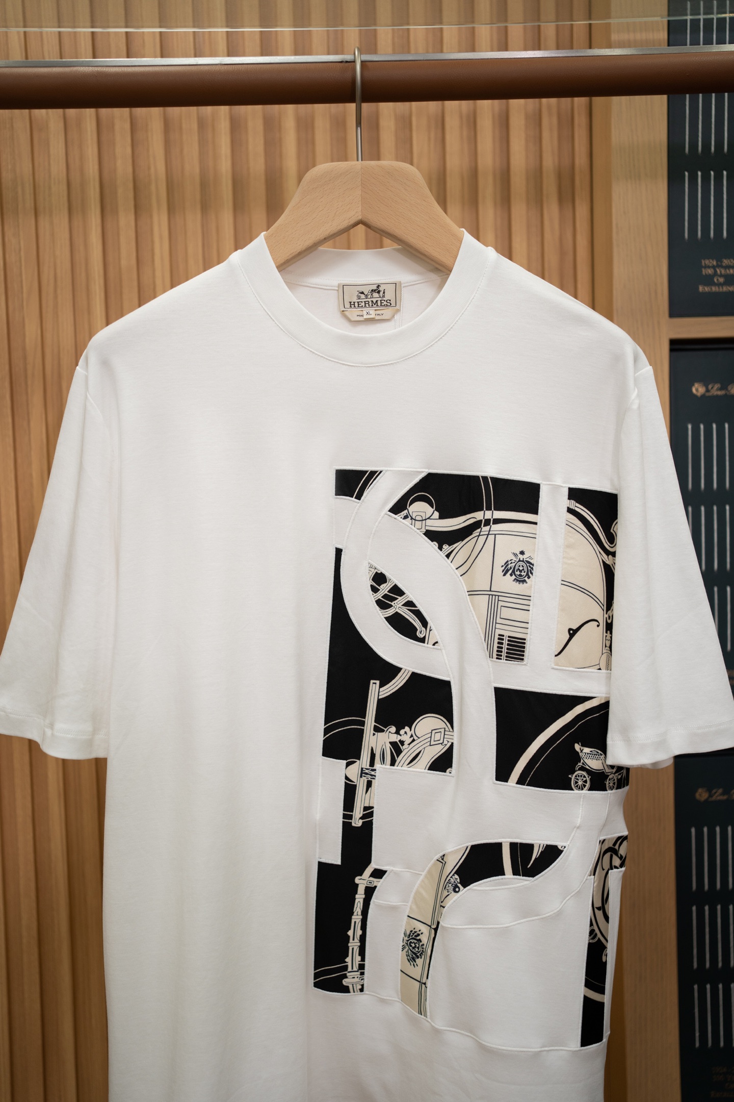 LP White Patchwork Print Short Sleeve T-shirt
