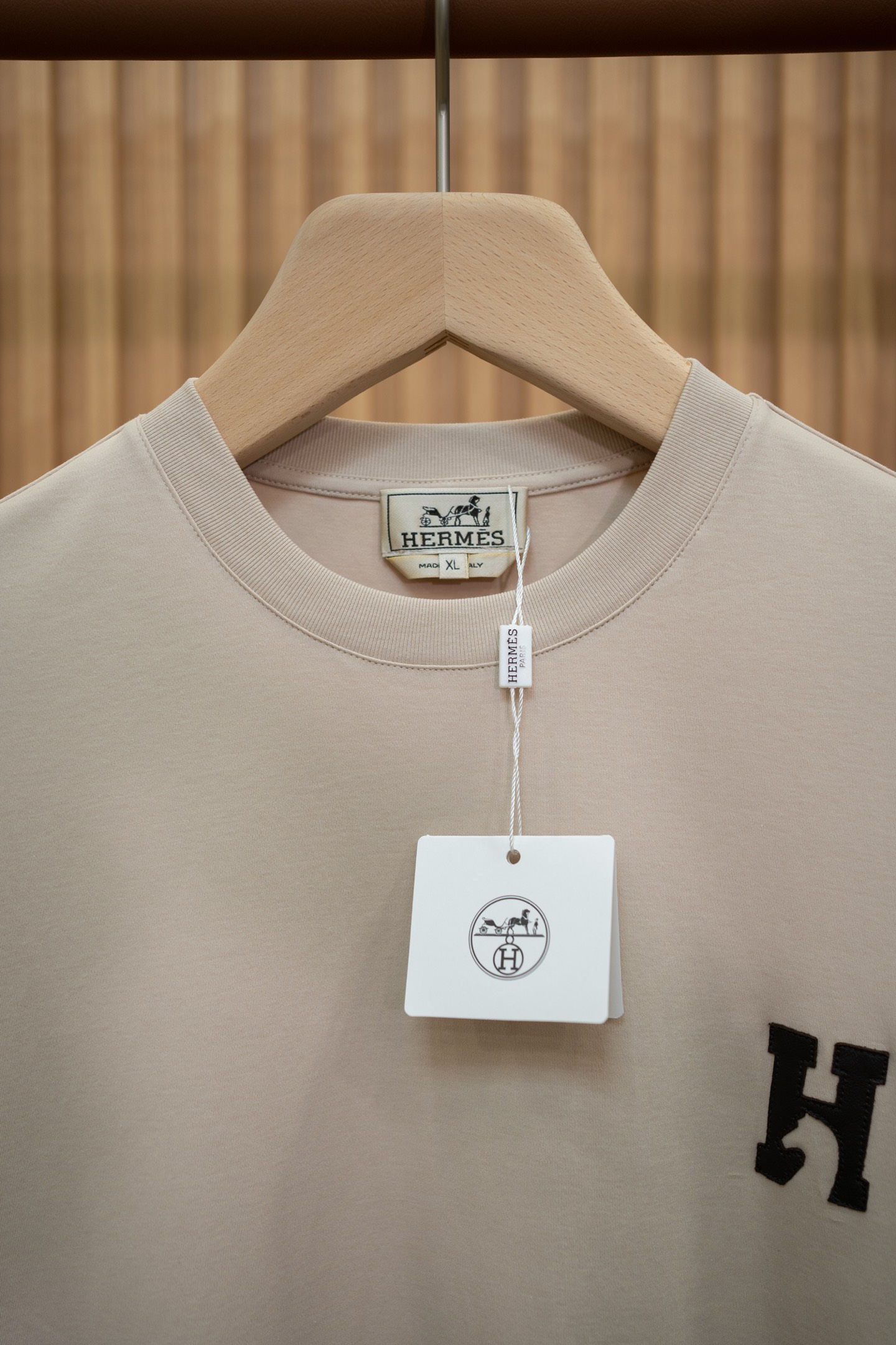 Hermès Beige H Logo T-Shirt