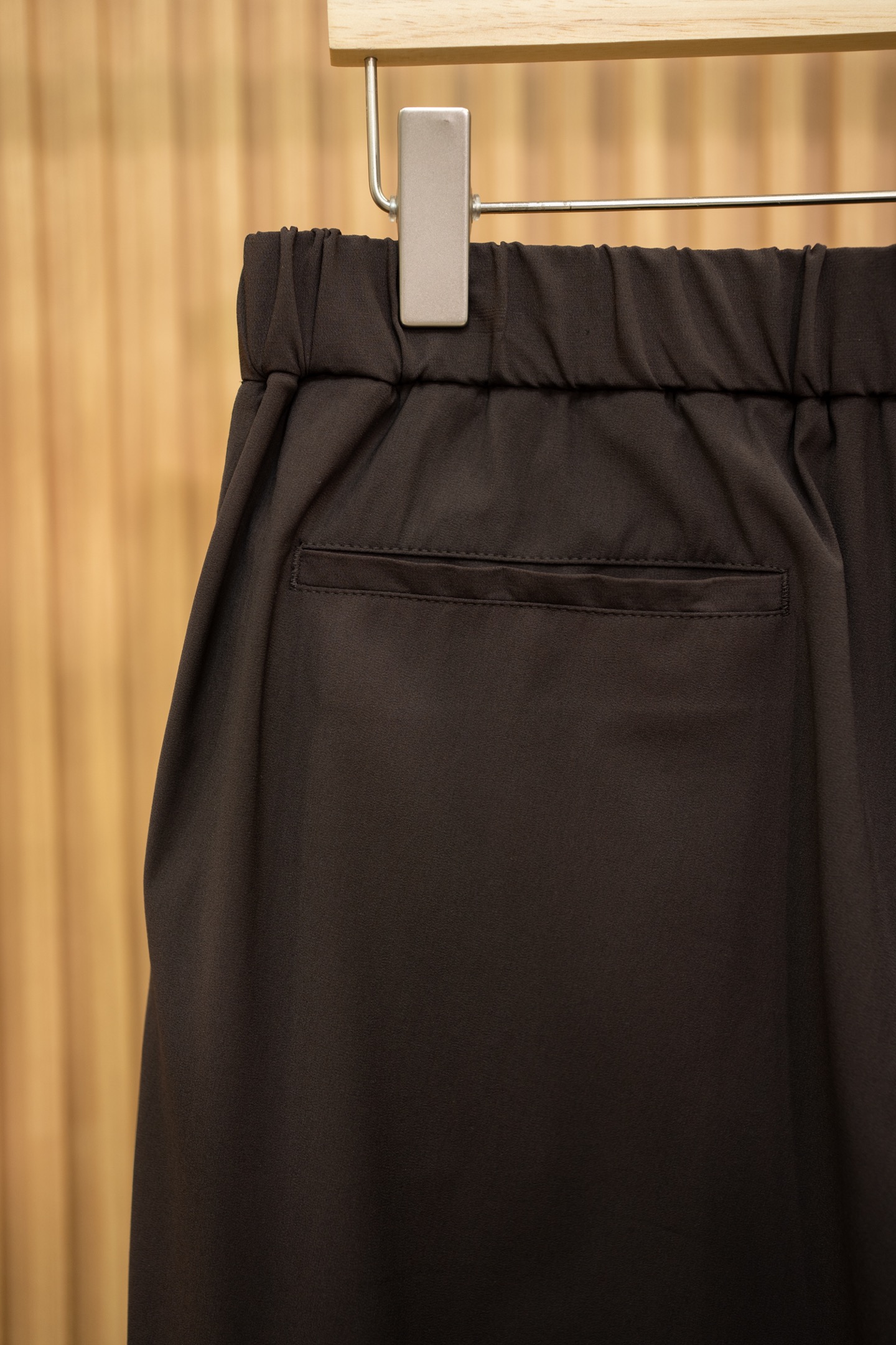 LP Dark Brown Elastic Waist Tapered Pants